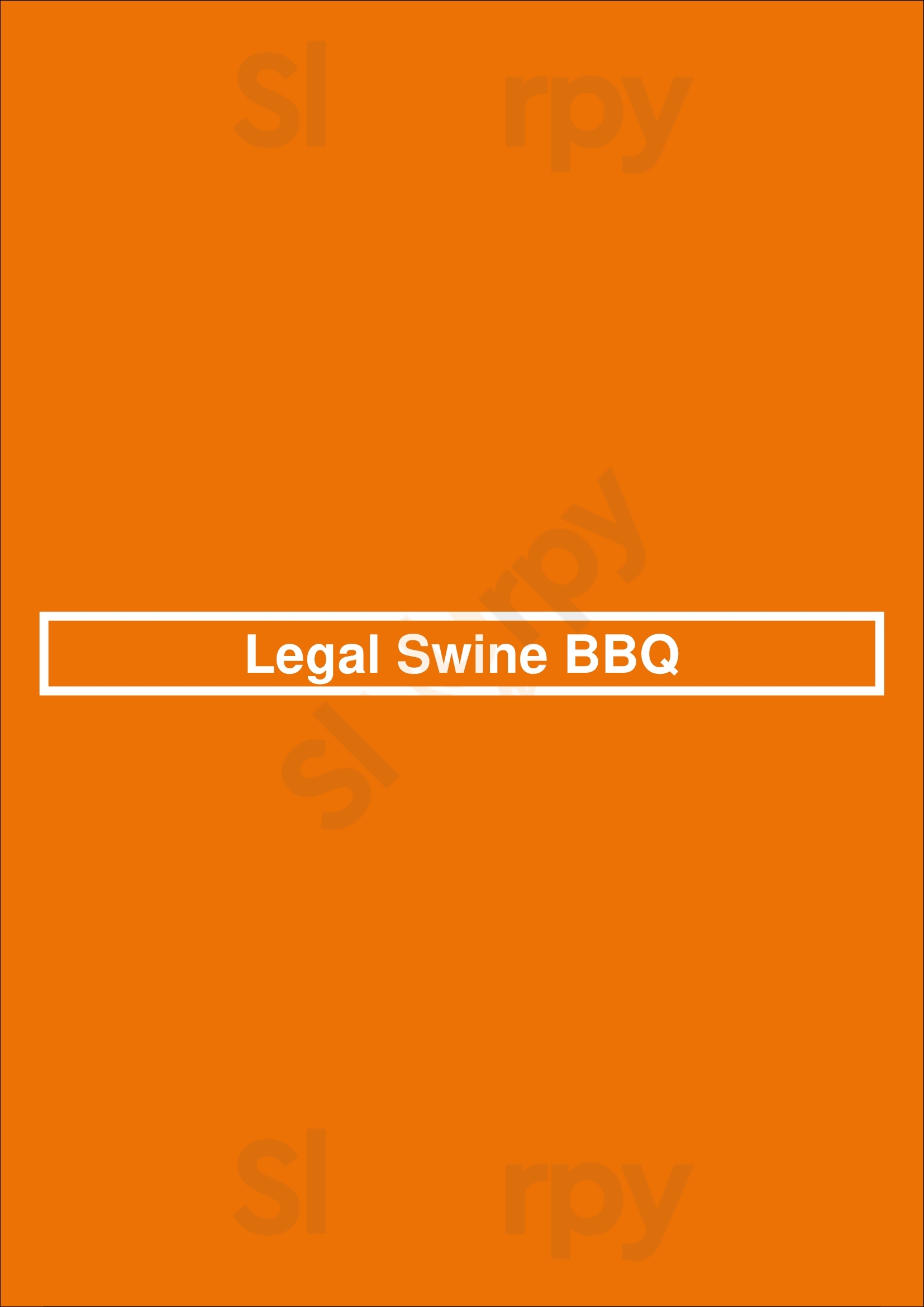 Legal Swine Bbq Saugerties Menu - 1