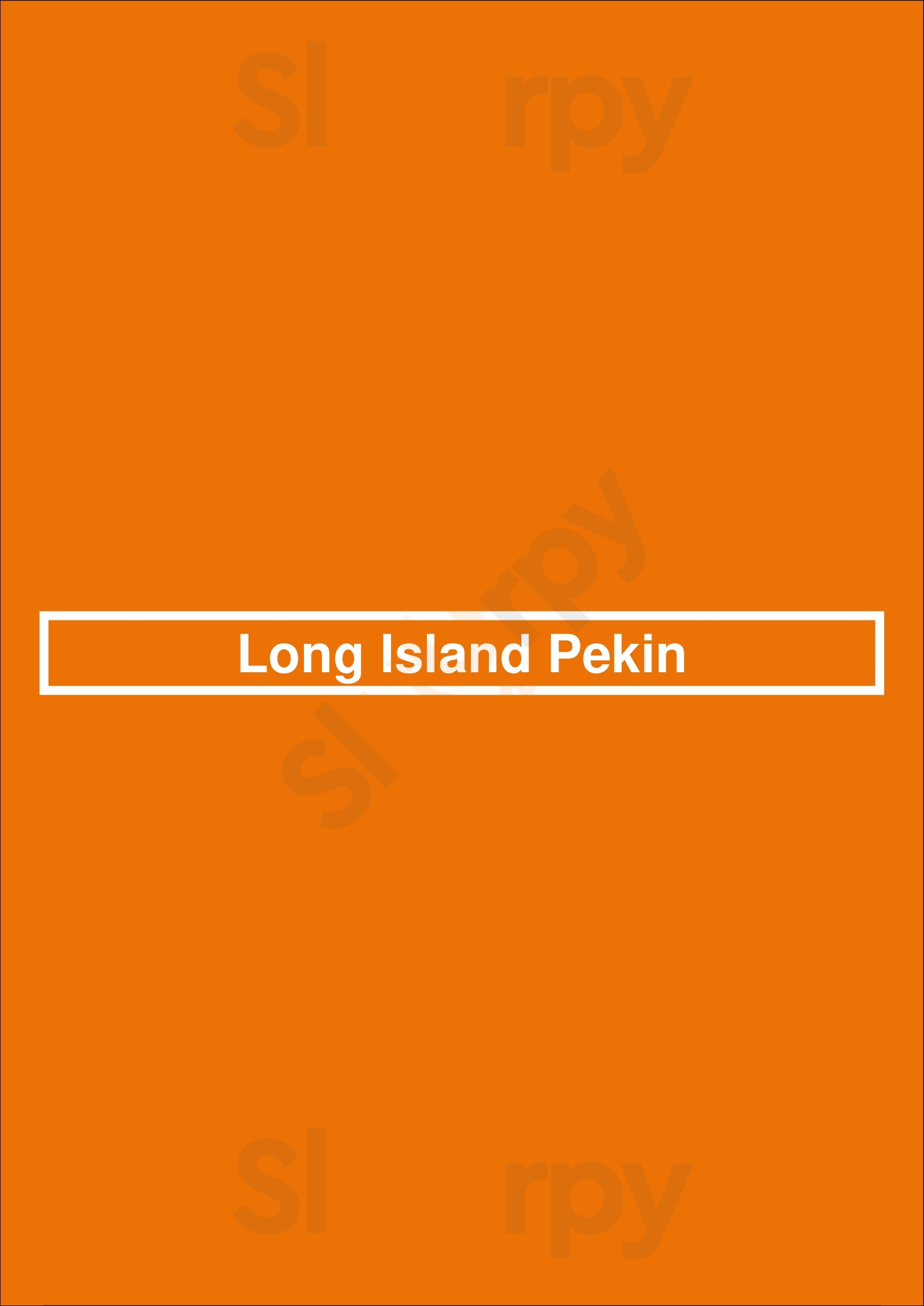 Long Island Pekin Babylon Menu - 1