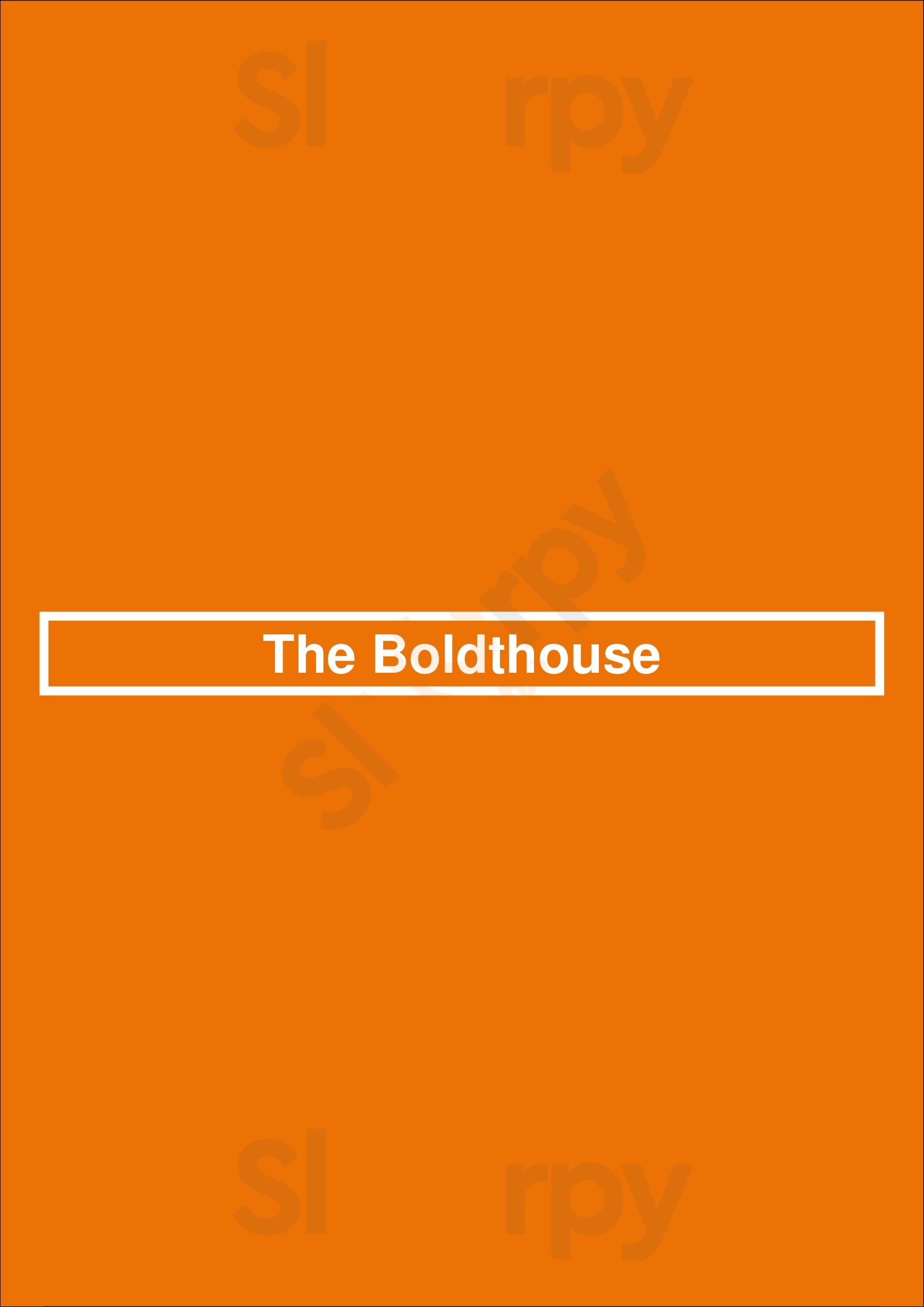 The Boldthouse Seabrook Menu - 1