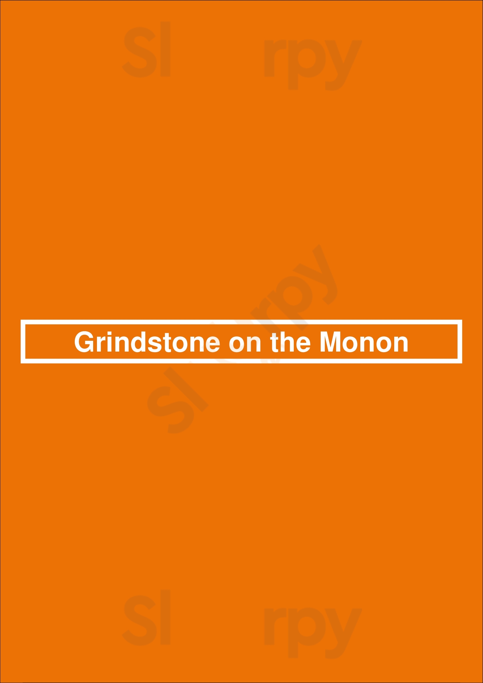 Grindstone On The Monon Westfield Menu - 1