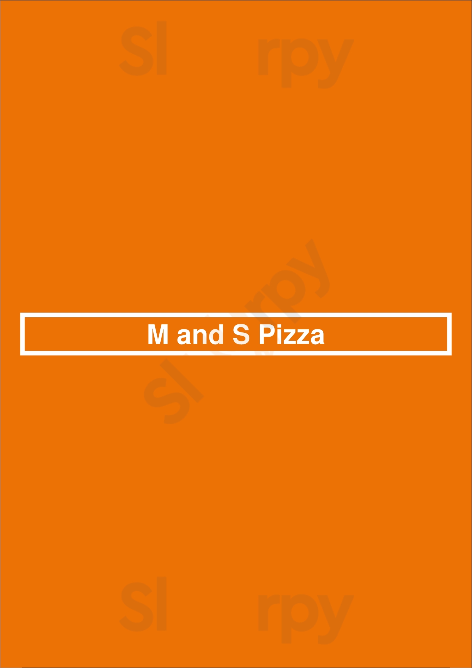 M And S Pizza Dover Menu - 1