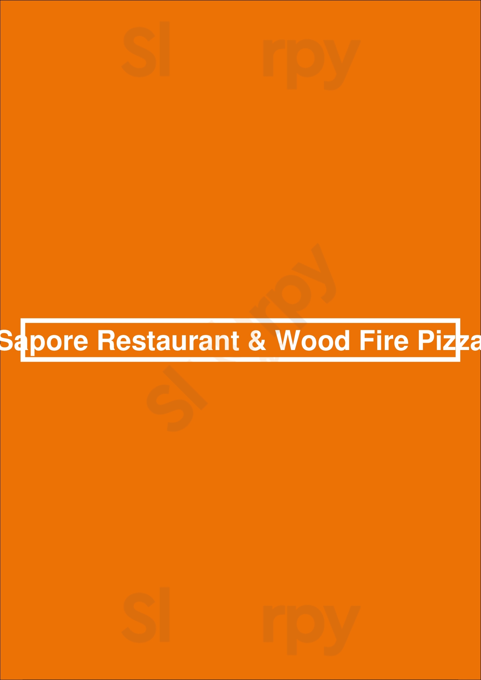 Sapore Restaurant & Wood Fire Pizza Ventnor City Menu - 1