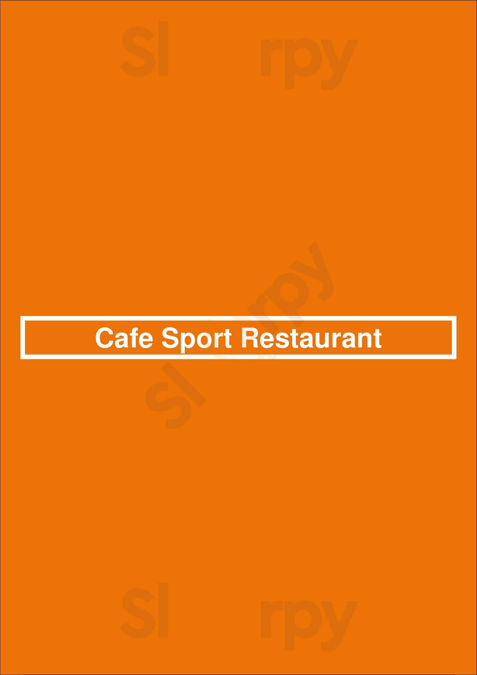 Cafe Sport Restaurant Williston Park Menu - 1