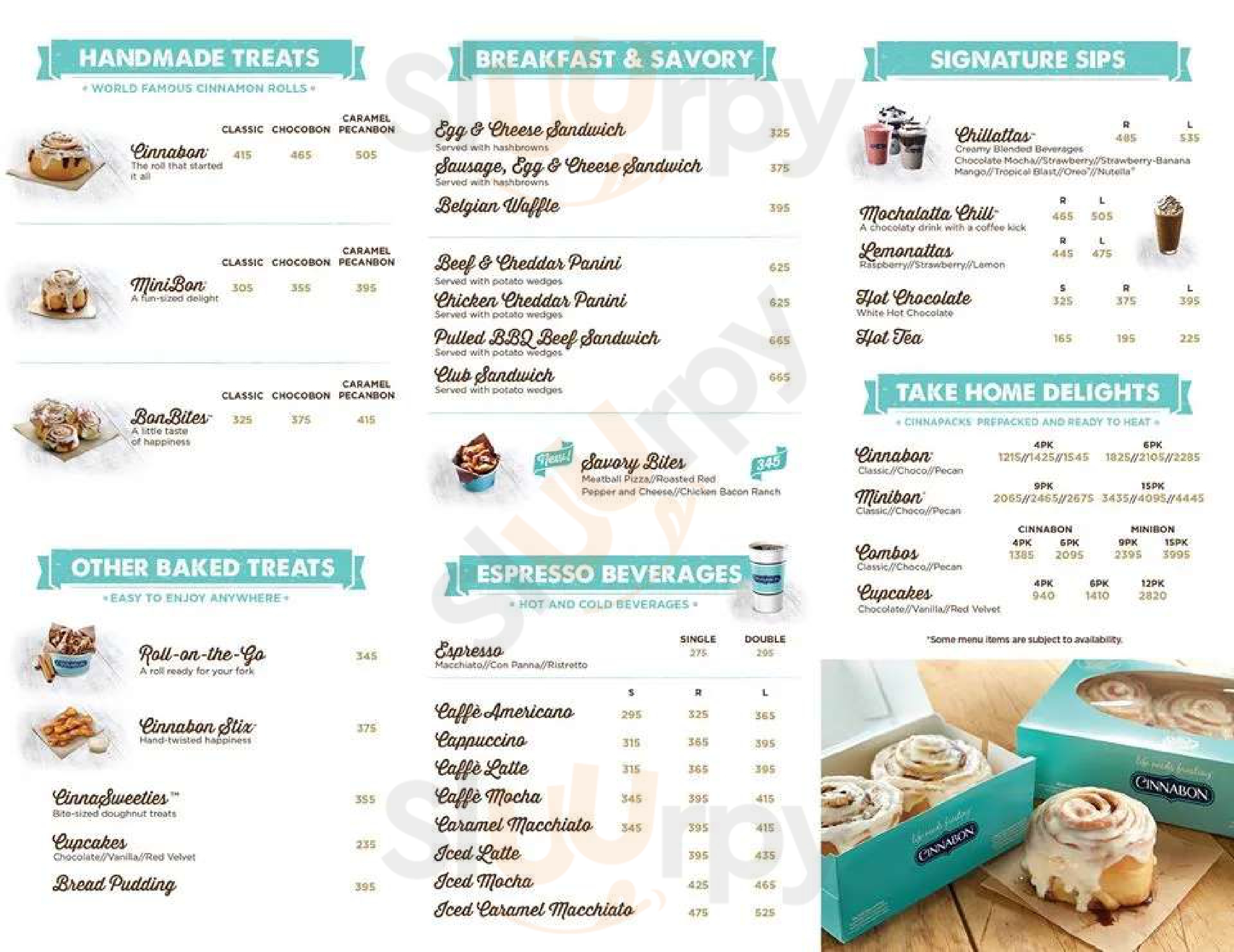 Cinnabon Stateline Menu - 1