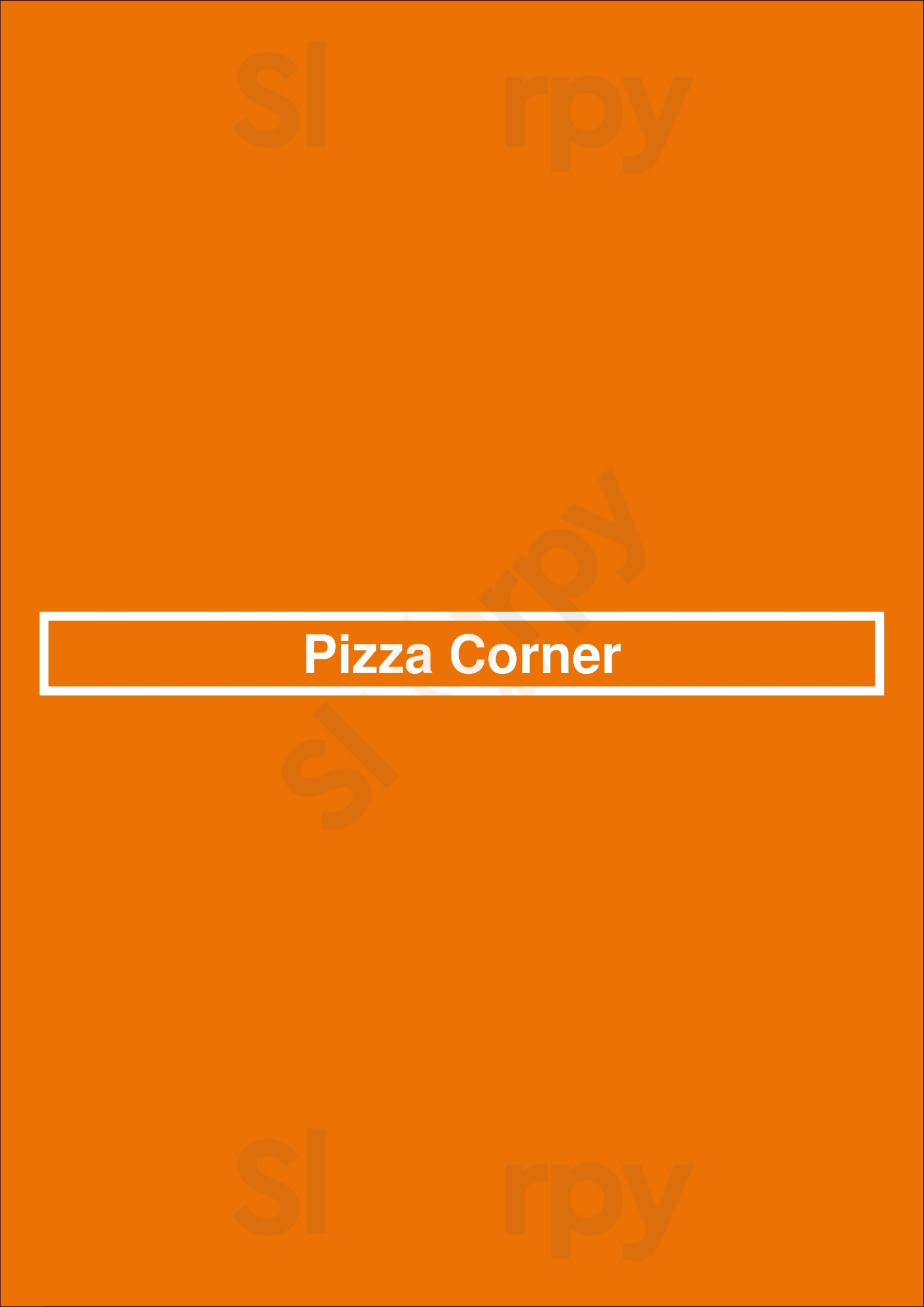 Main Menu - Pizza Corner