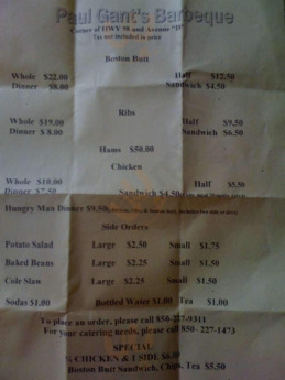 Paul Gant’s Bar B Que