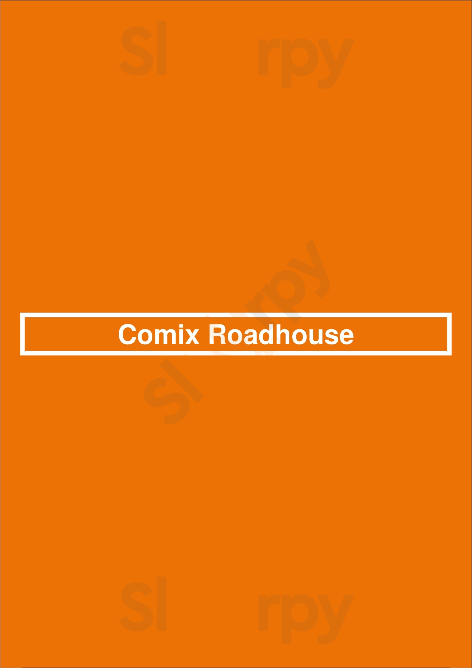 Comix Roadhouse Uncasville Menu - 1
