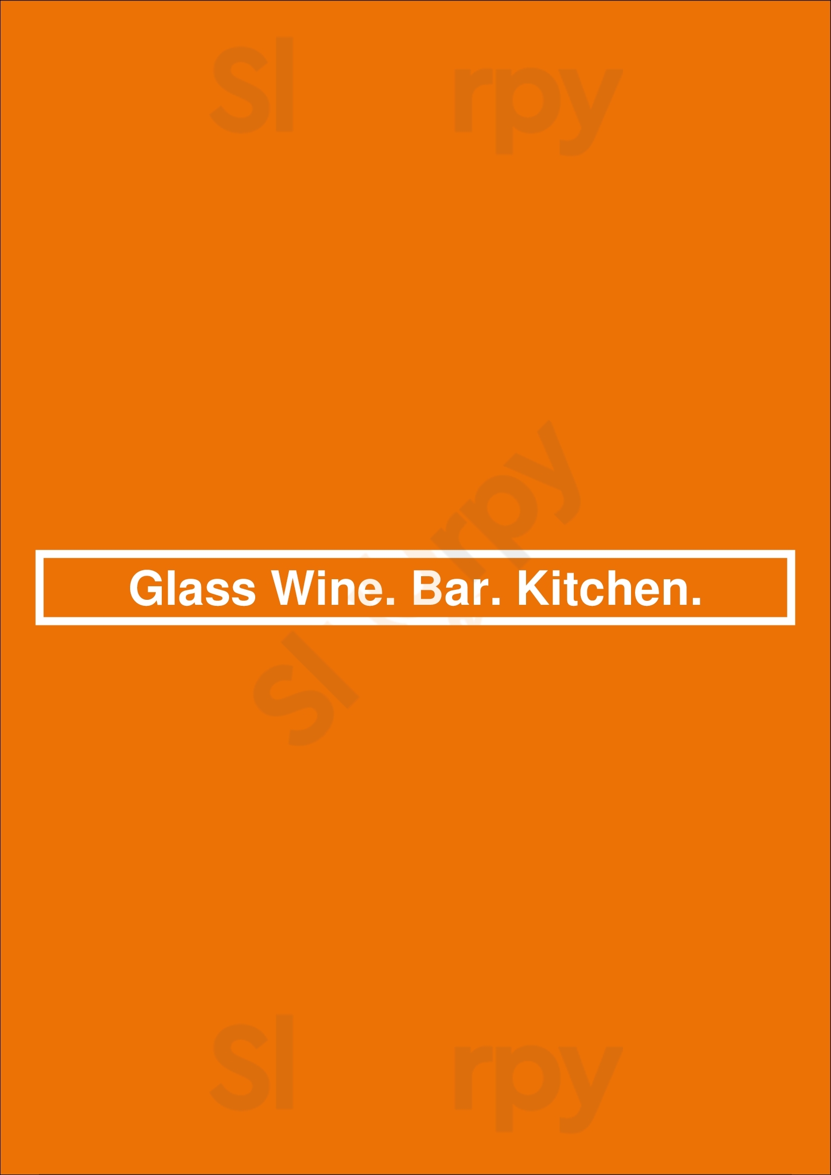 Glass Wine. Bar. Kitchen. Hawley Menu - 1