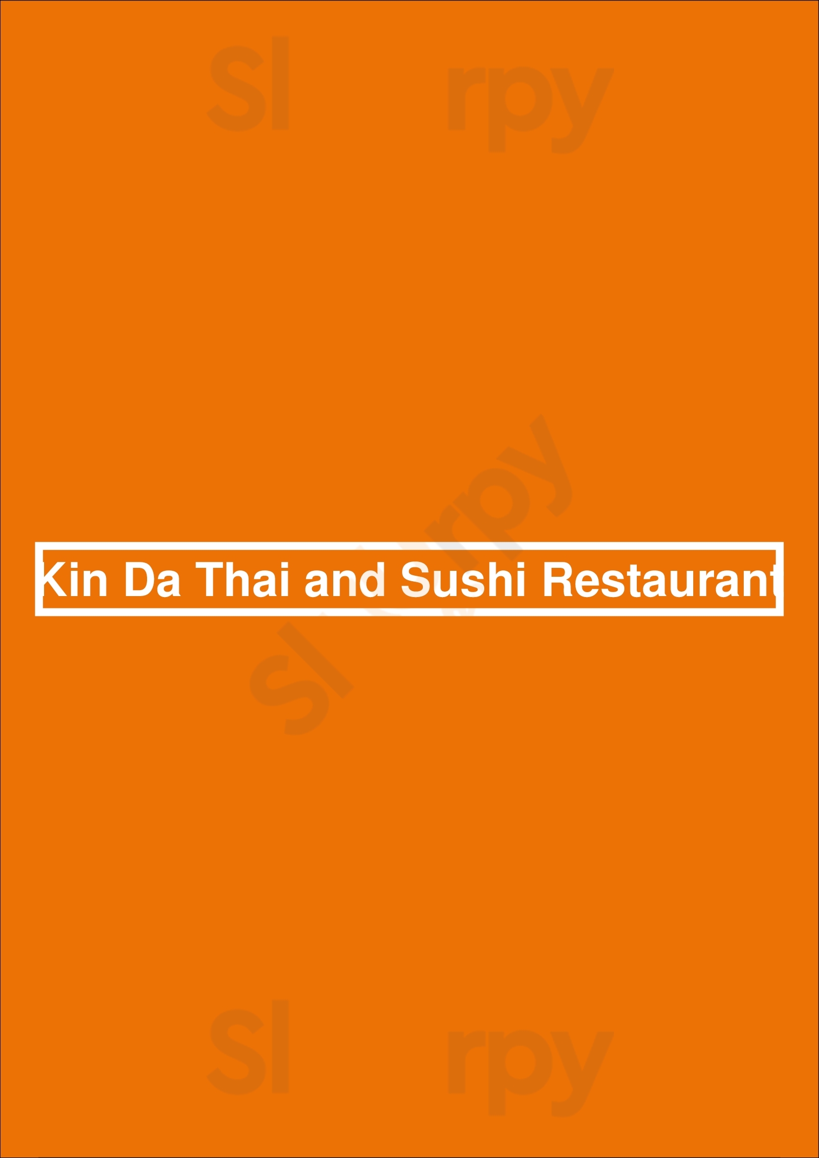 Kin Da Thai And Sushi Restaurant Takoma Park Menu - 1