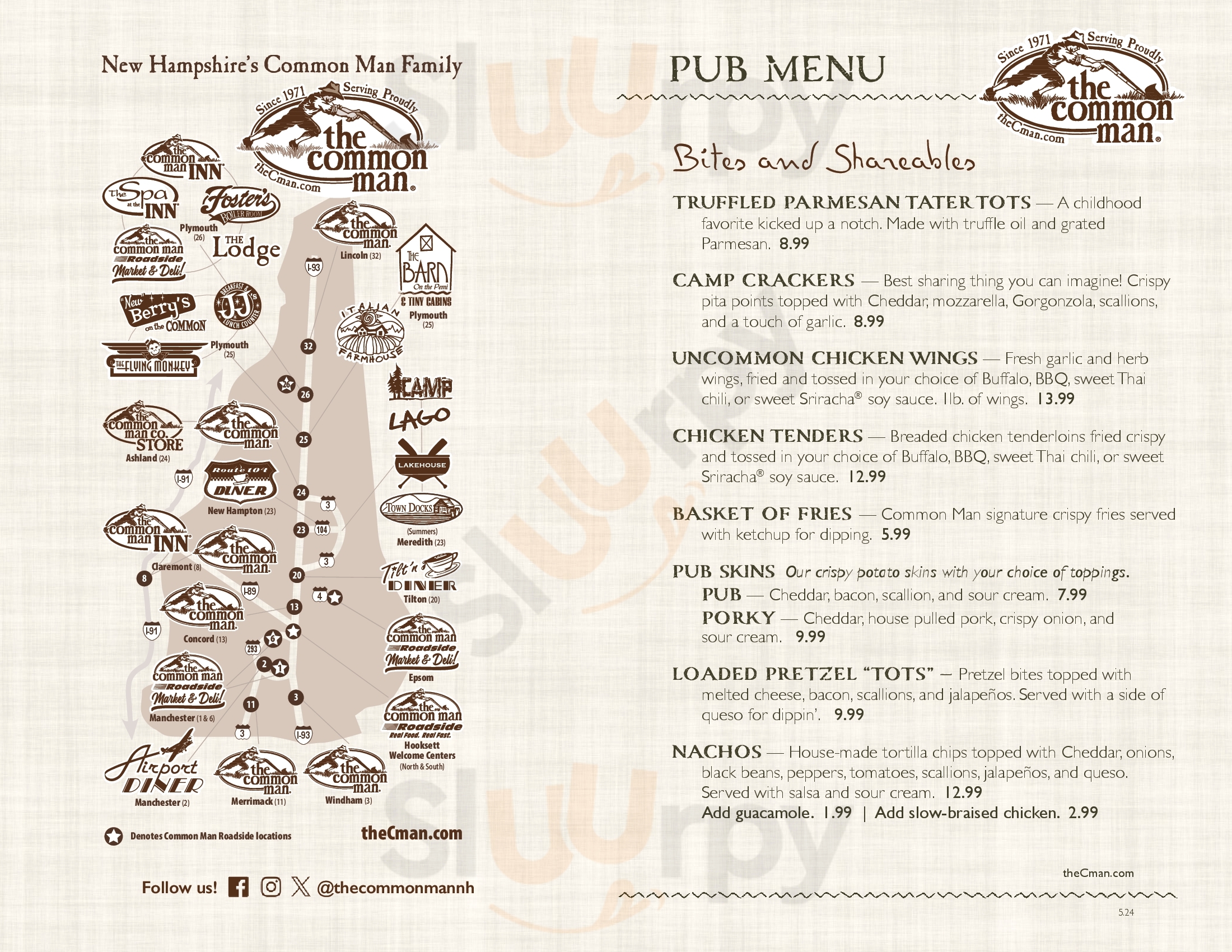 Main Menu - The Common Man Lincoln