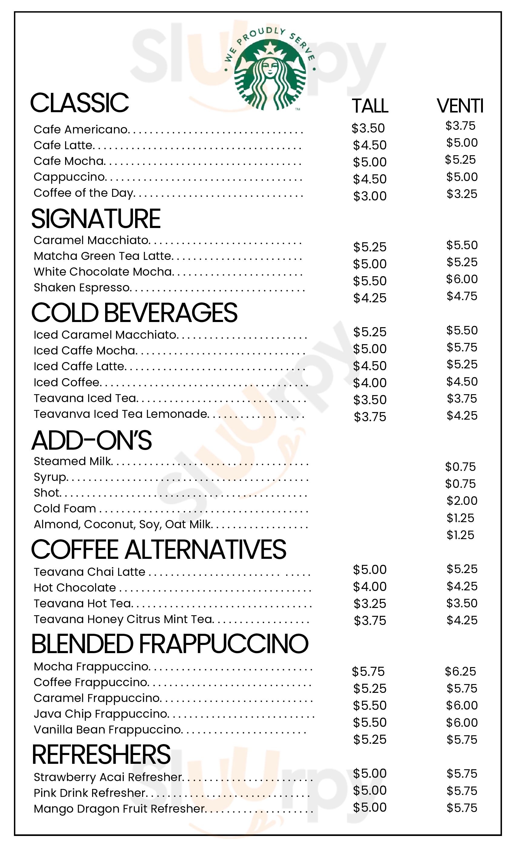 Scoops Catalina Island Avalon Menu - 1