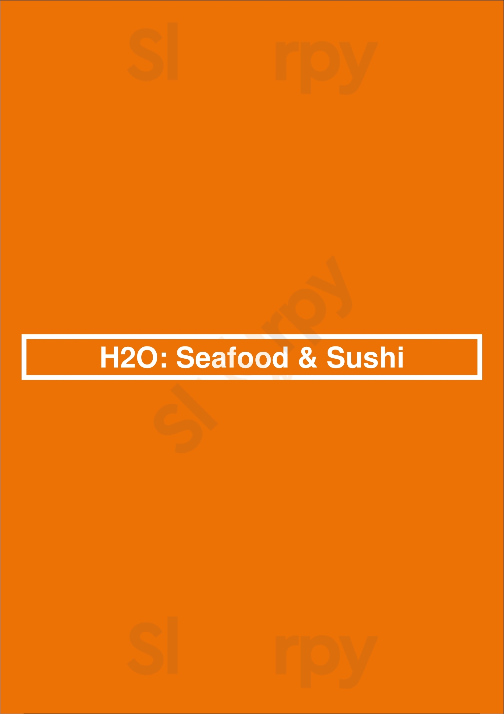 H2o: Seafood & Sushi East Islip Menu - 1