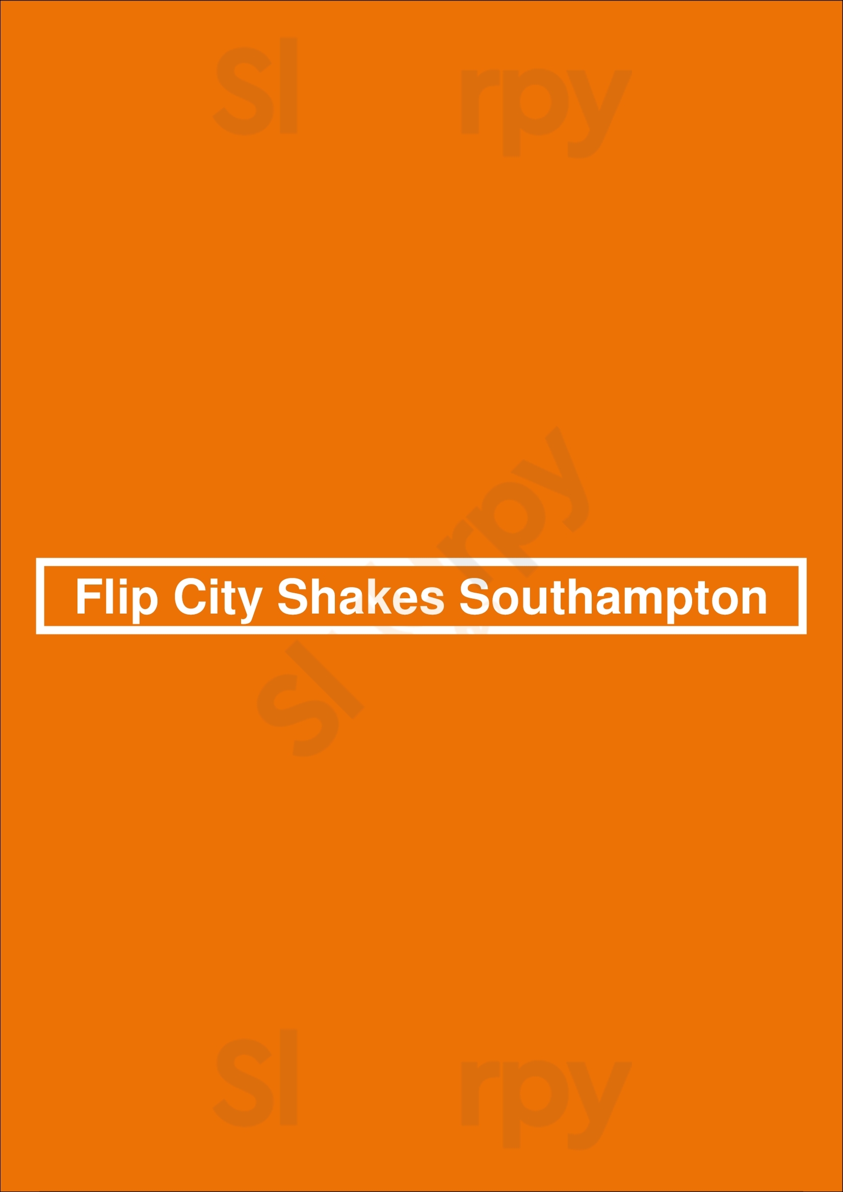 Flip City Shakes Southampton Southampton Menu - 1