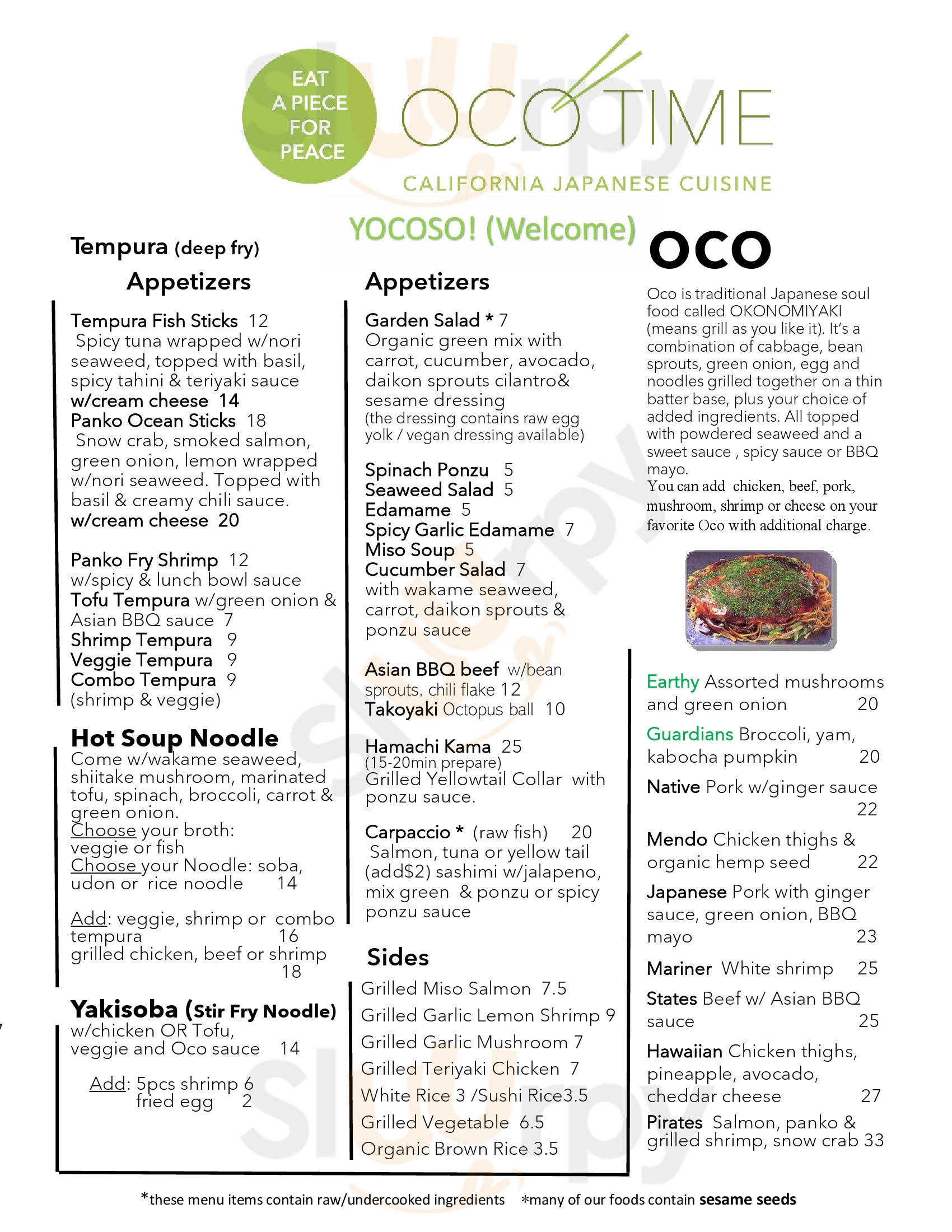 It's Time Willits Menu - 1