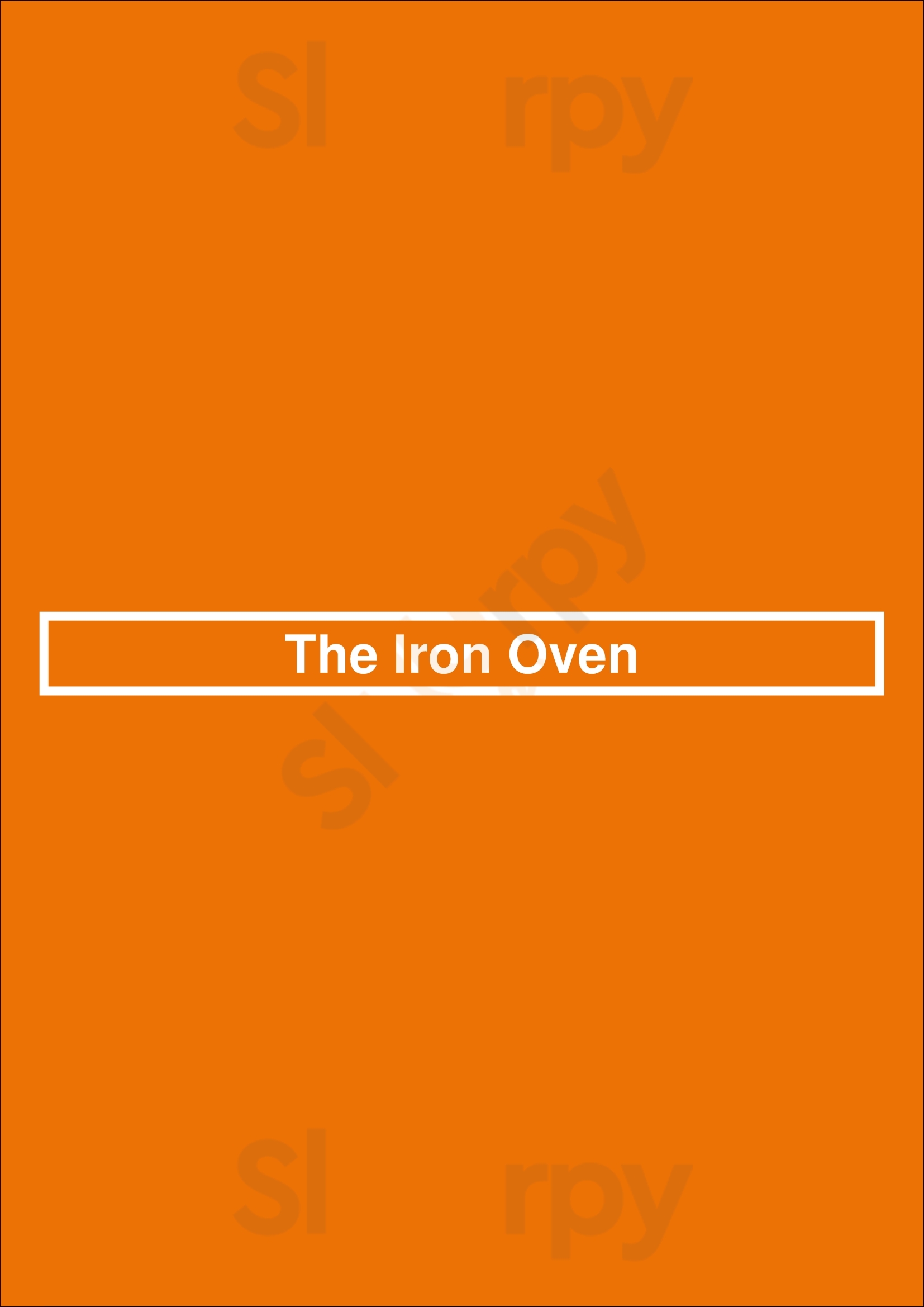 The Iron Oven Southampton Menu - 1