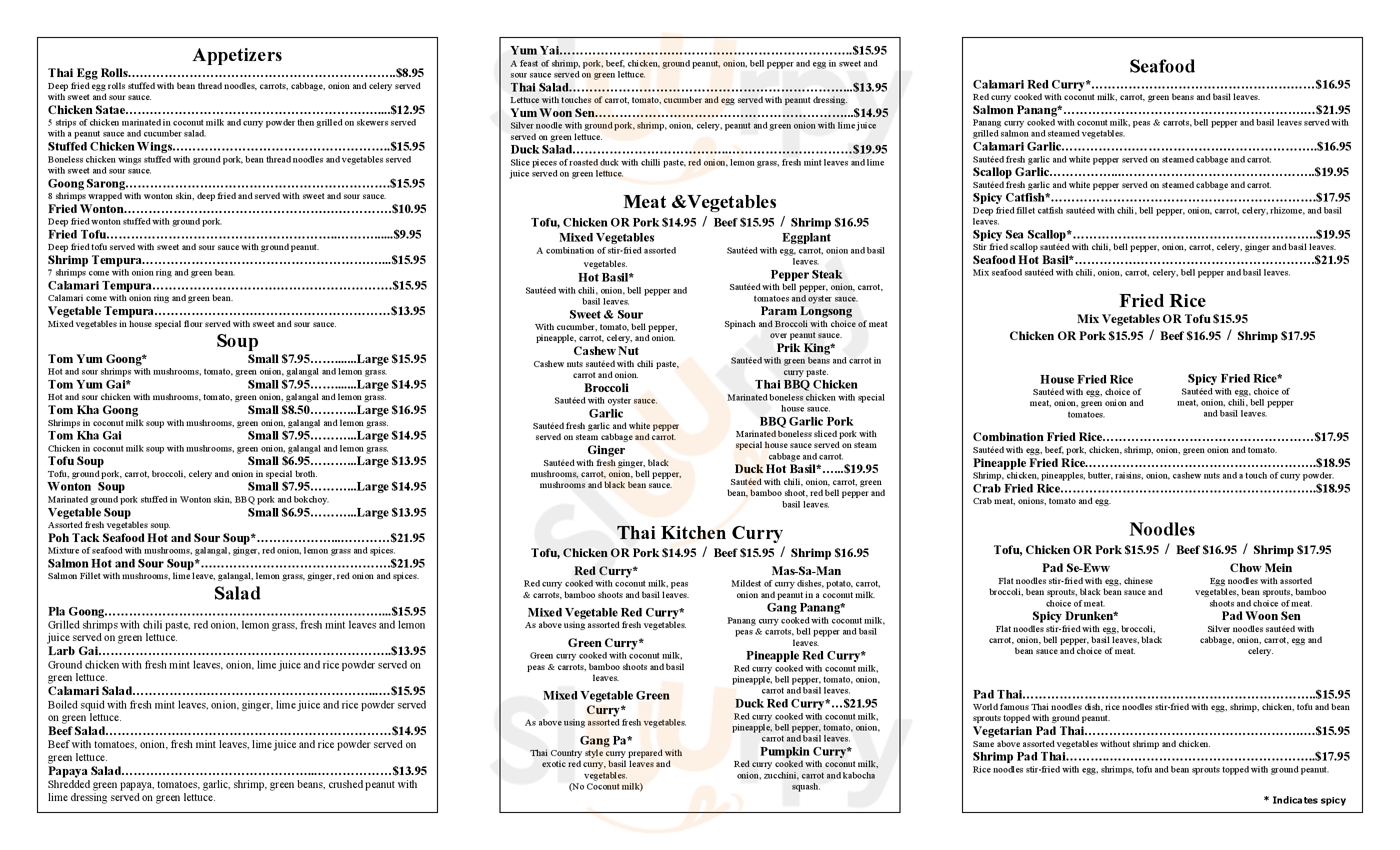 Thai Kitchen American Canyon American Canyon Menu - 1