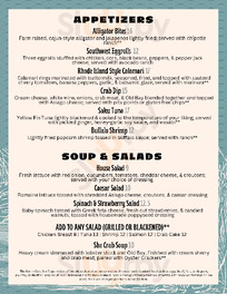 Saltwater Grill menu