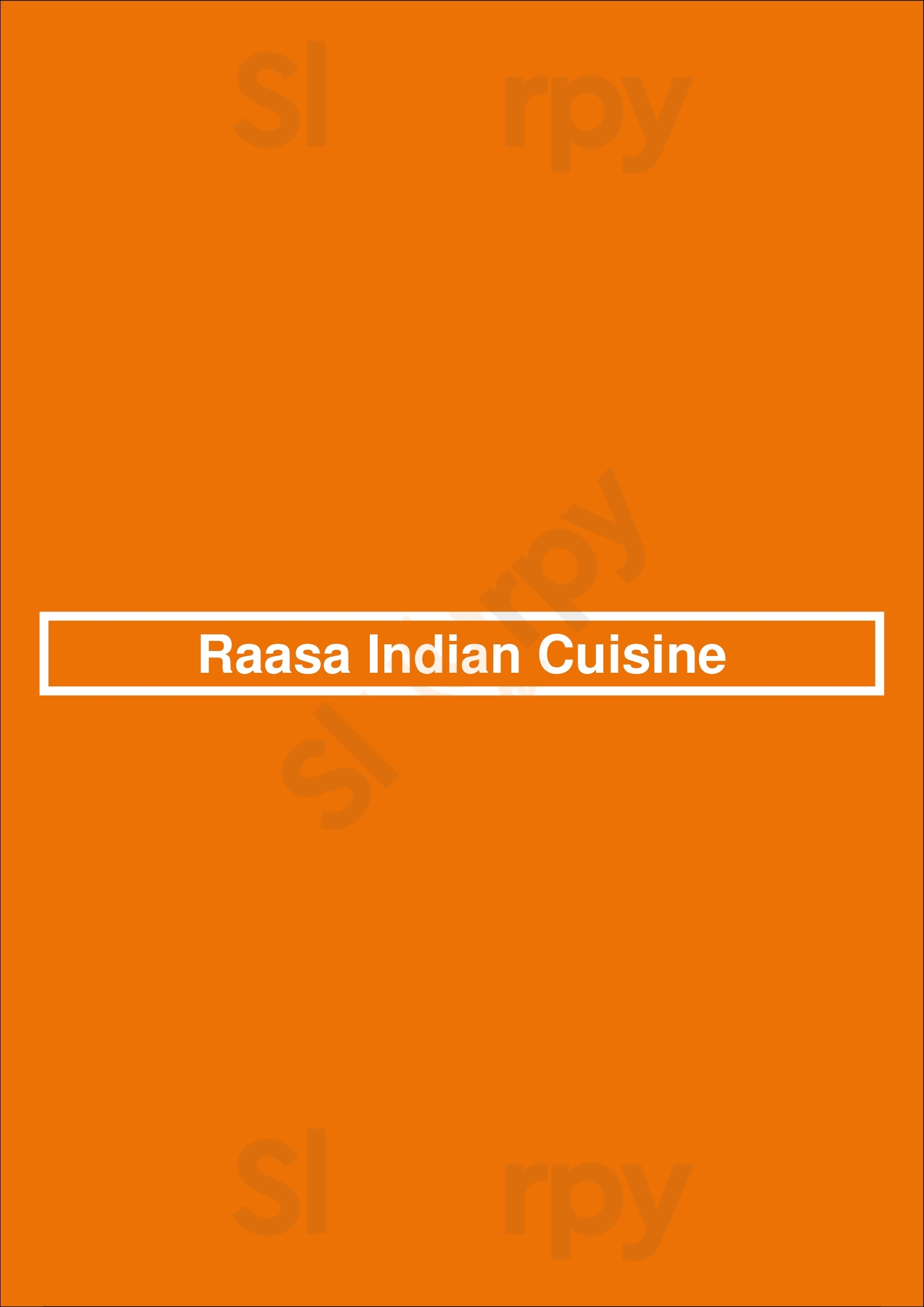 Raasa Indian Cuisine Elmsford Menu - 1