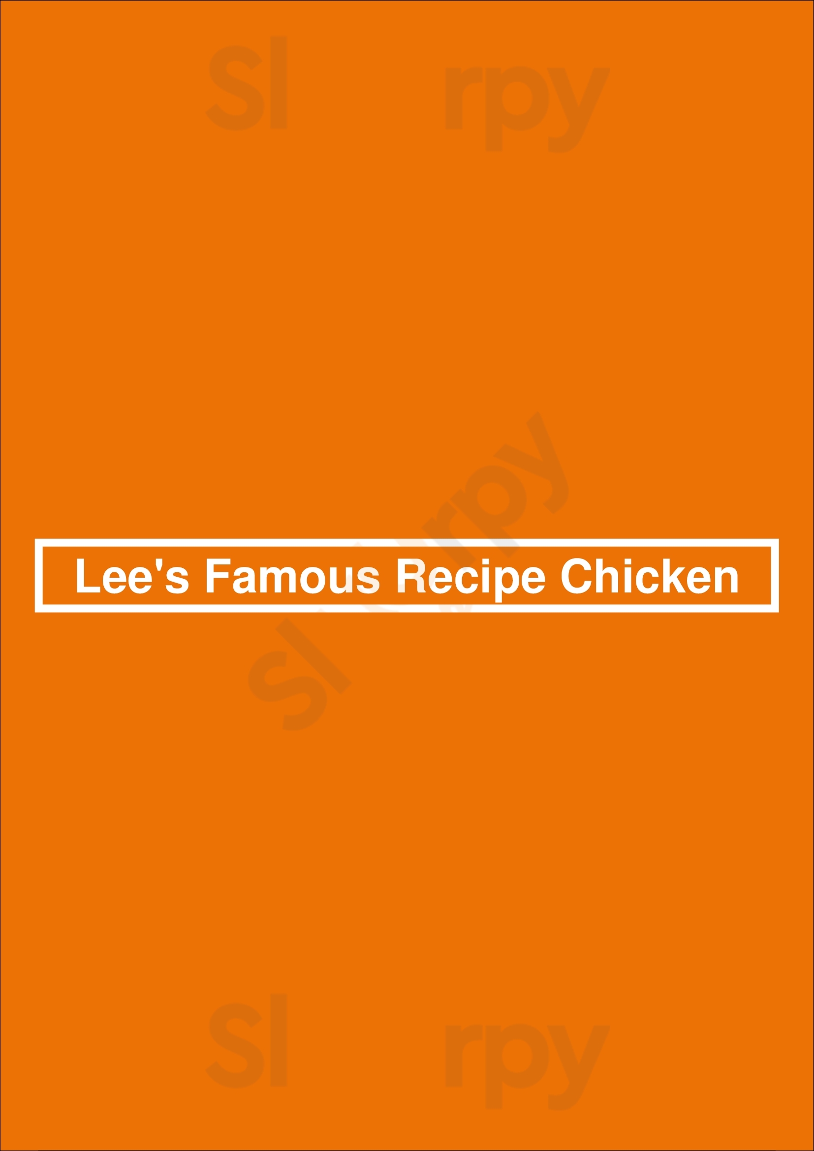 Main Menu - Lee's Famous Recipe Chicken