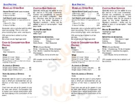 Cameron Estate Inn Restaurant menu