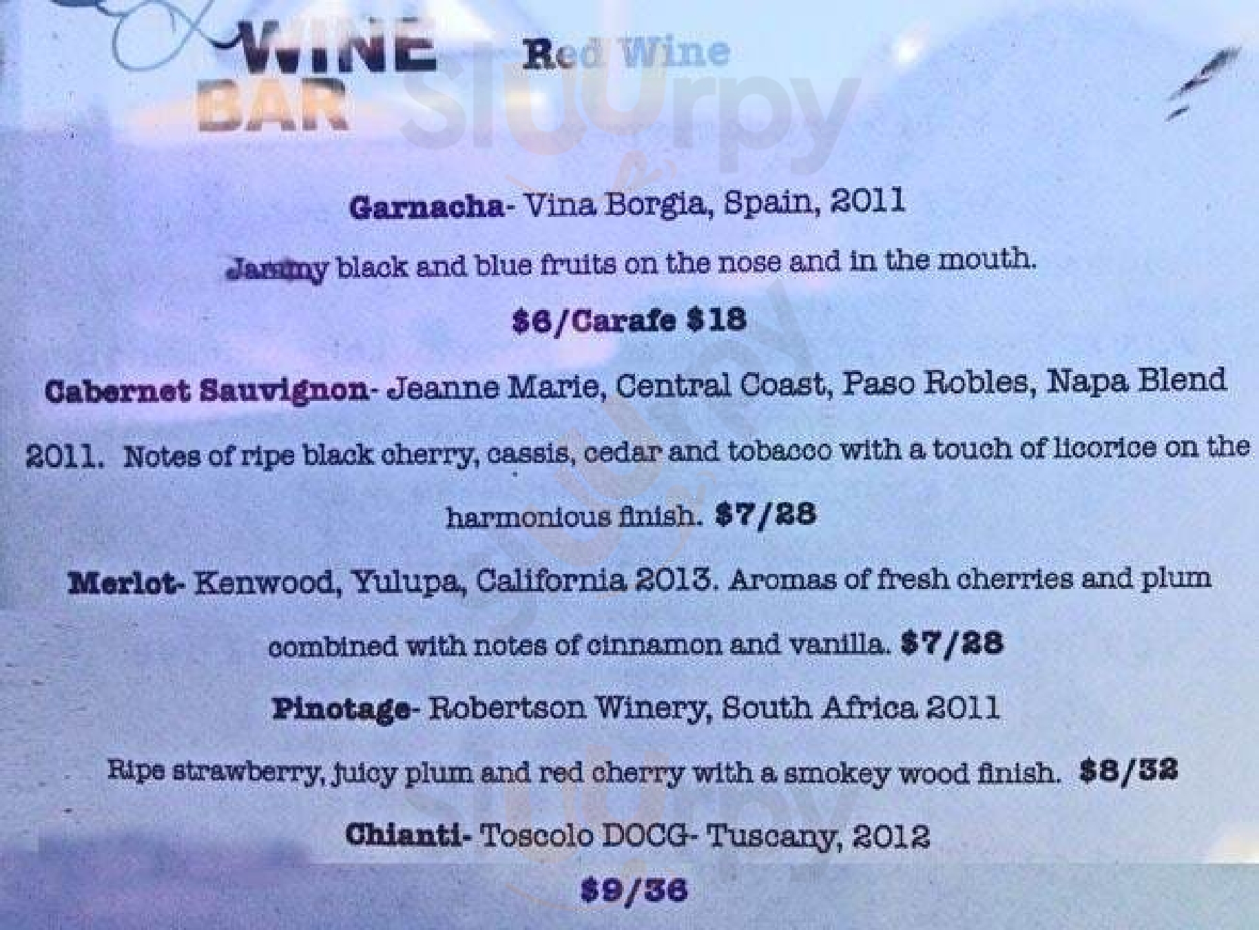 Sayra's Wine Bar & Bier Garden Far Rockaway Menu - 1