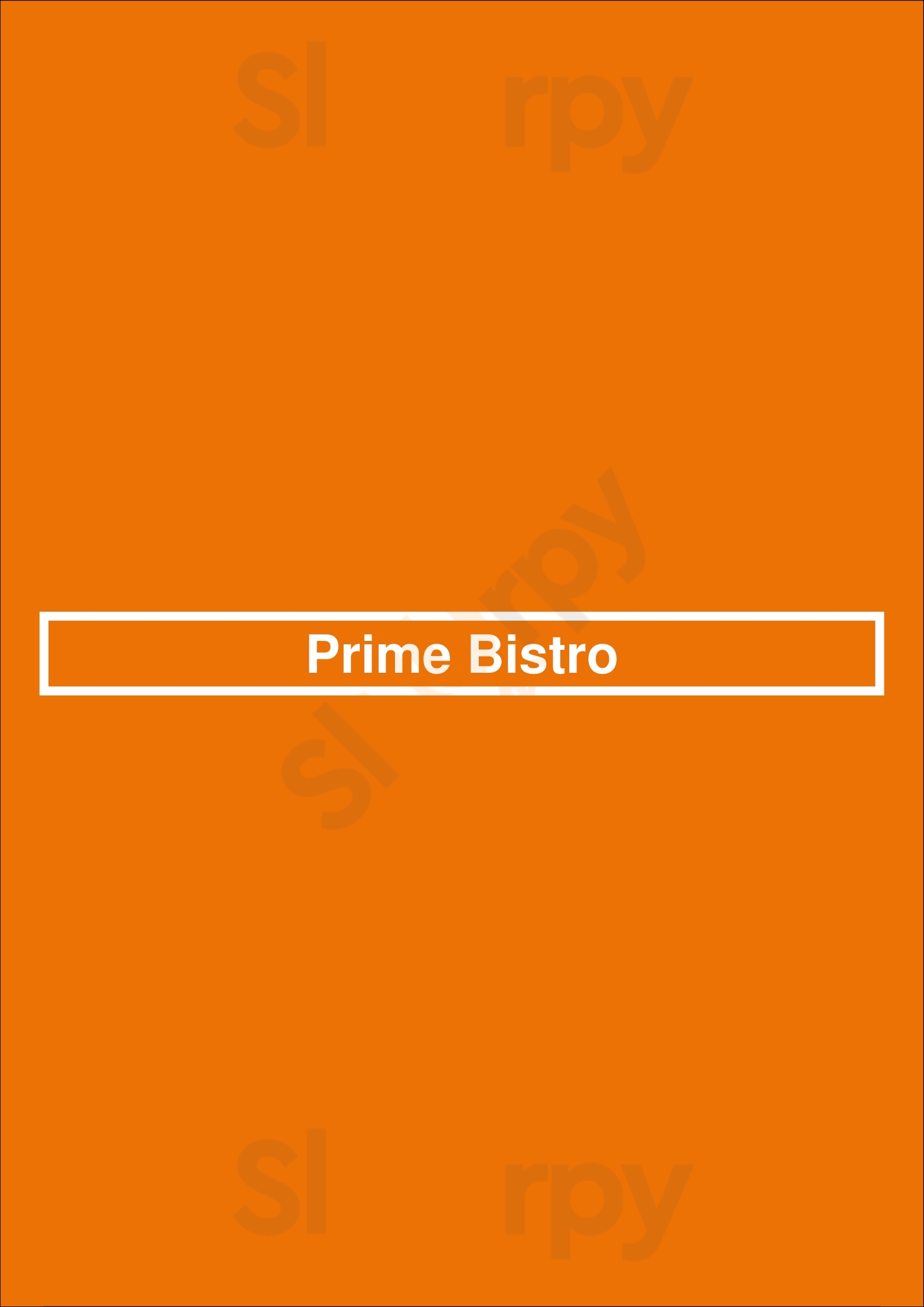 Main Menu - Prime Bistro