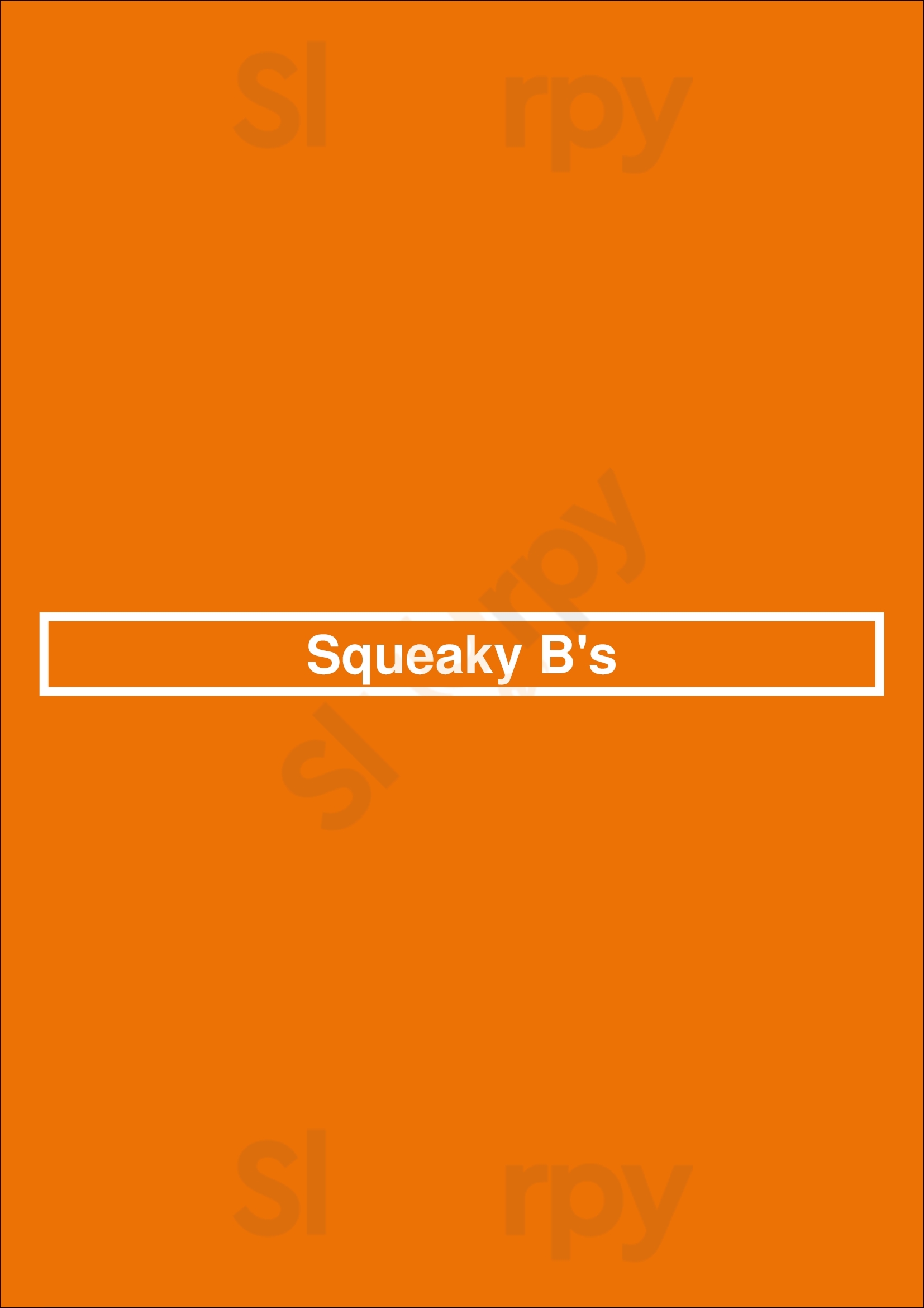 Squeaky B's Grand Lake Menu - 1