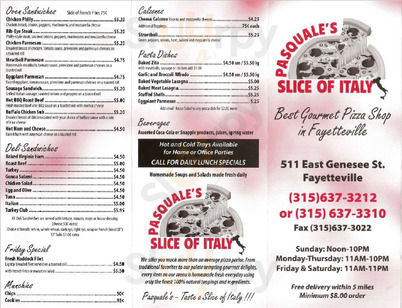 Pasquale's Slice Of Italy