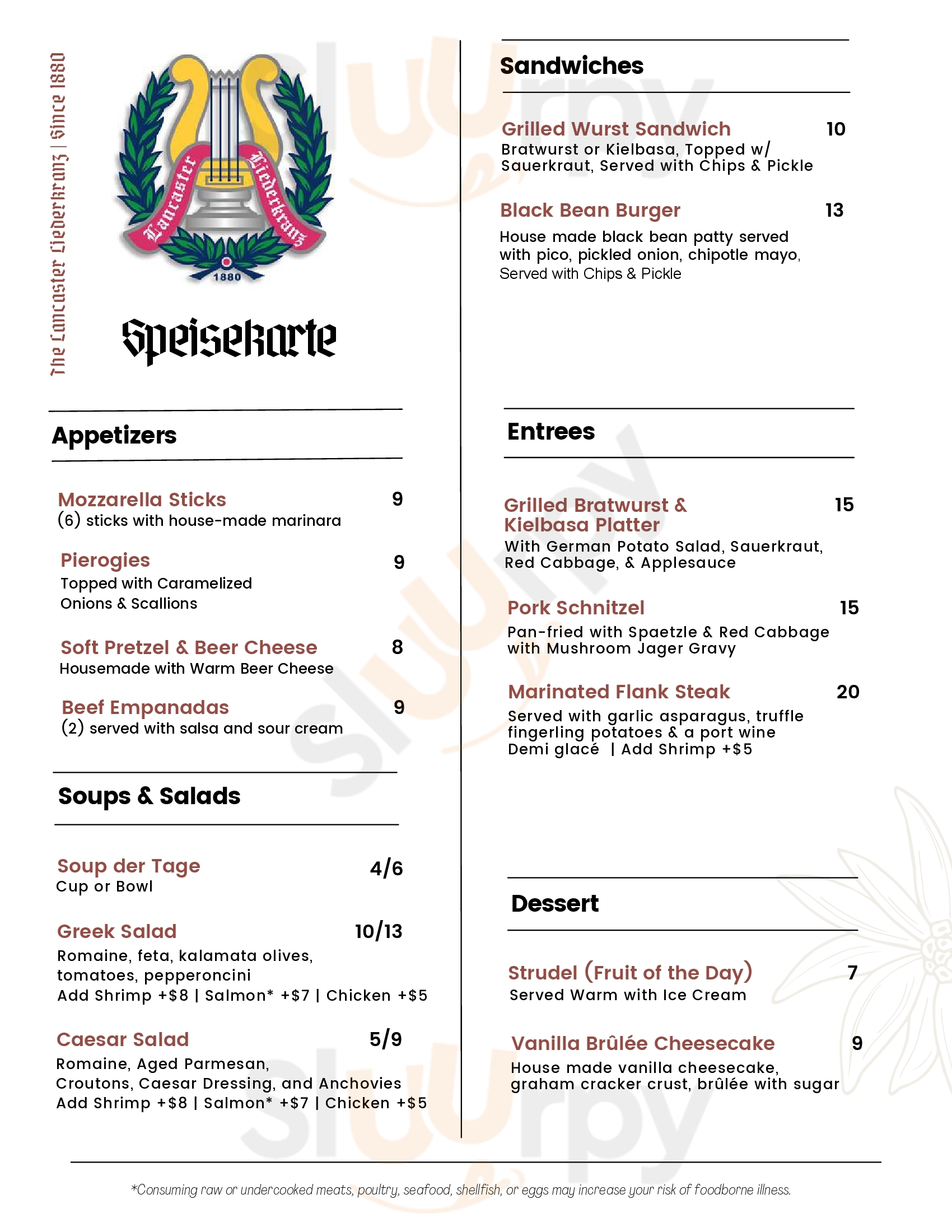 Main Menu - Lancaster Liederkranz