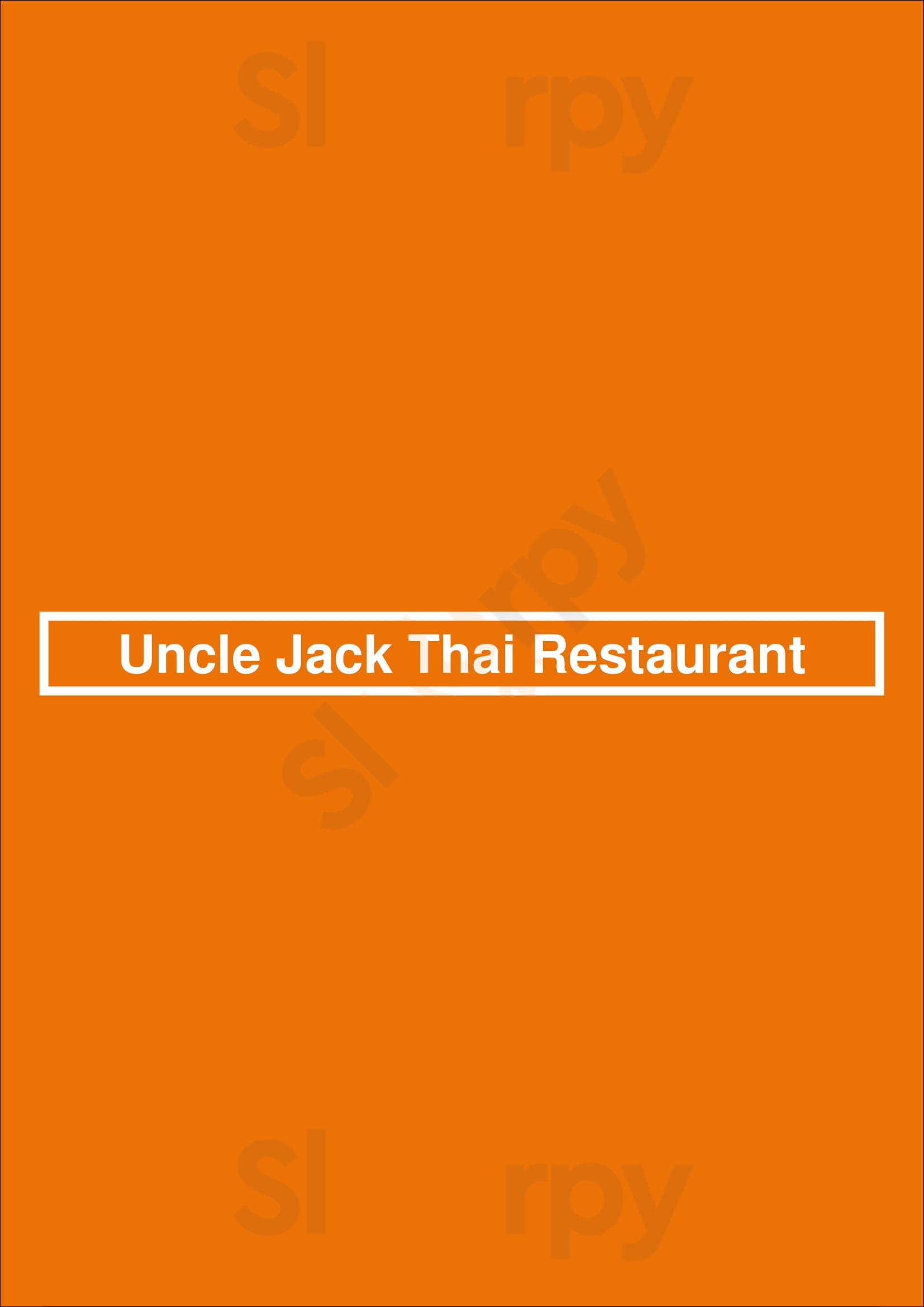 Uncle Jack Thai Restaurant Plantsville Menu - 1