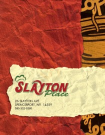 Slayton Place menu