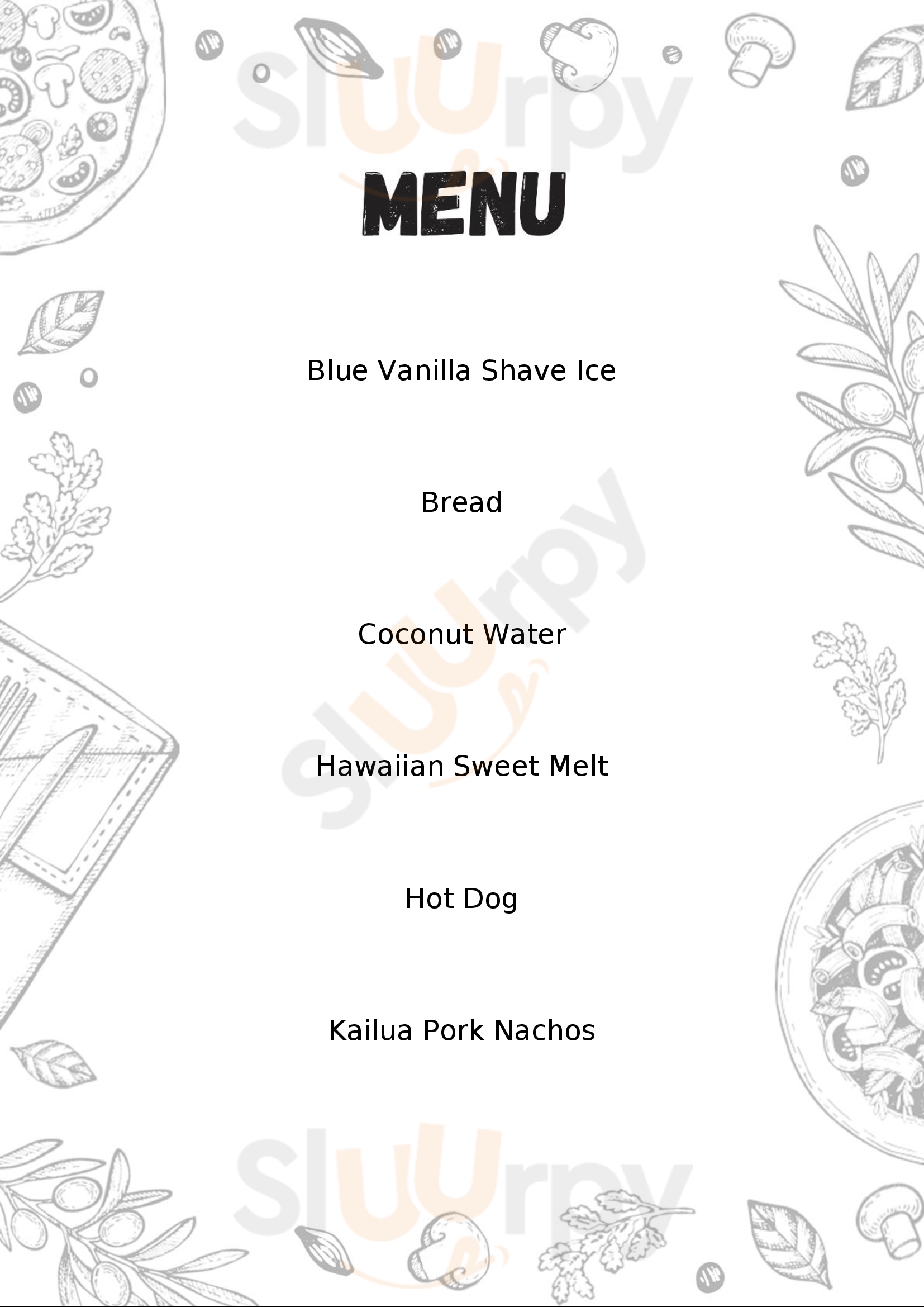 Uncle Harry's Hana Menu - 1