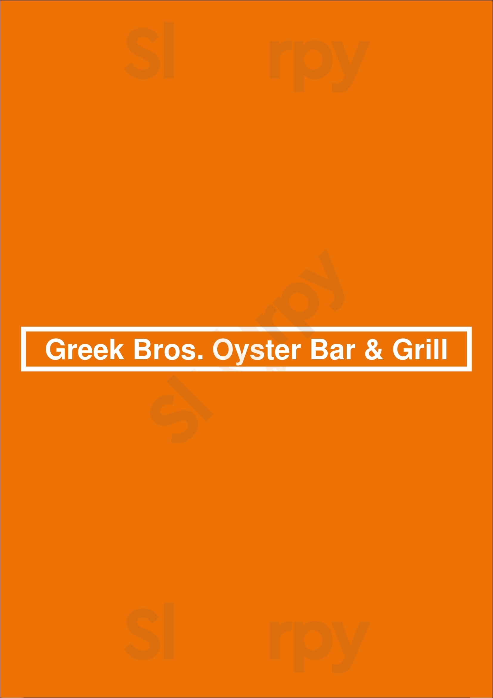 Greek Bros. Oyster Bar & Grill El Campo Menu - 1