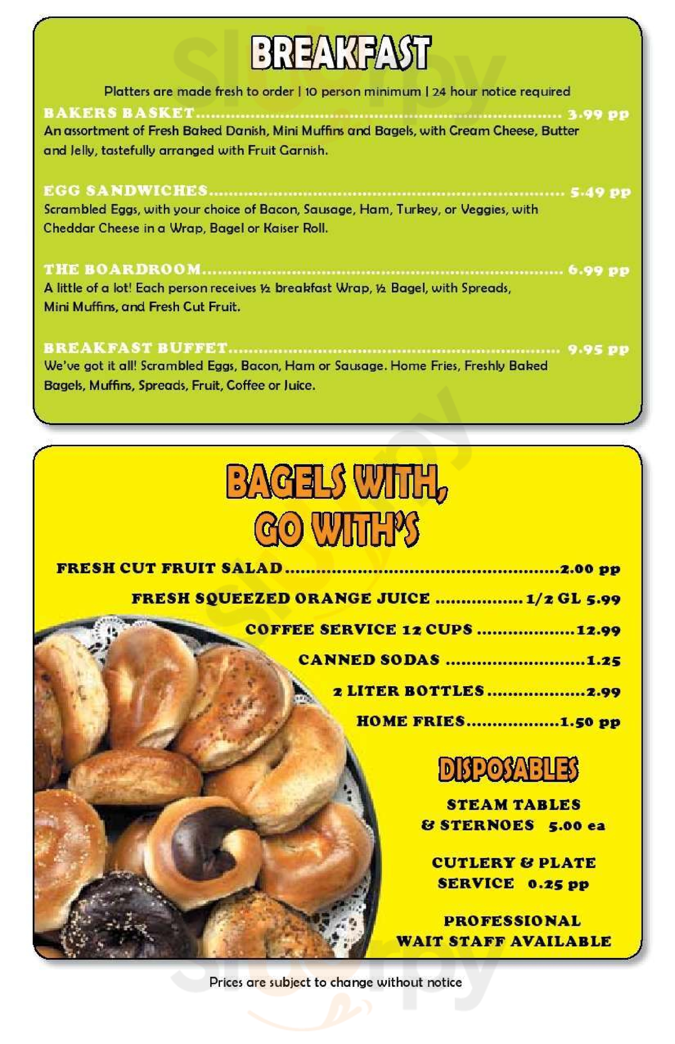 Parkland Bagels And Deli Parkland Menu - 1