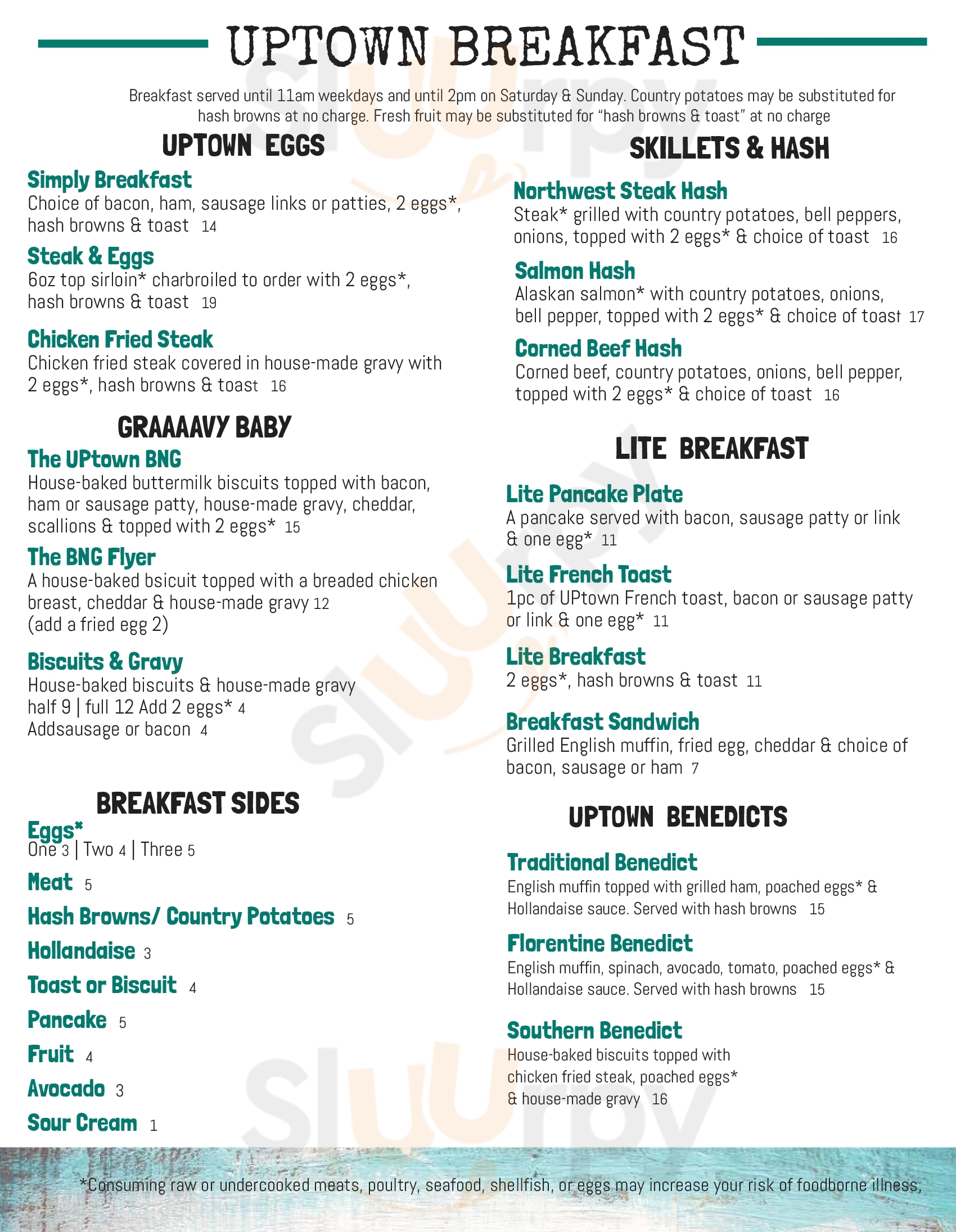 The Uptown Cafe Warrenton Menu - 1