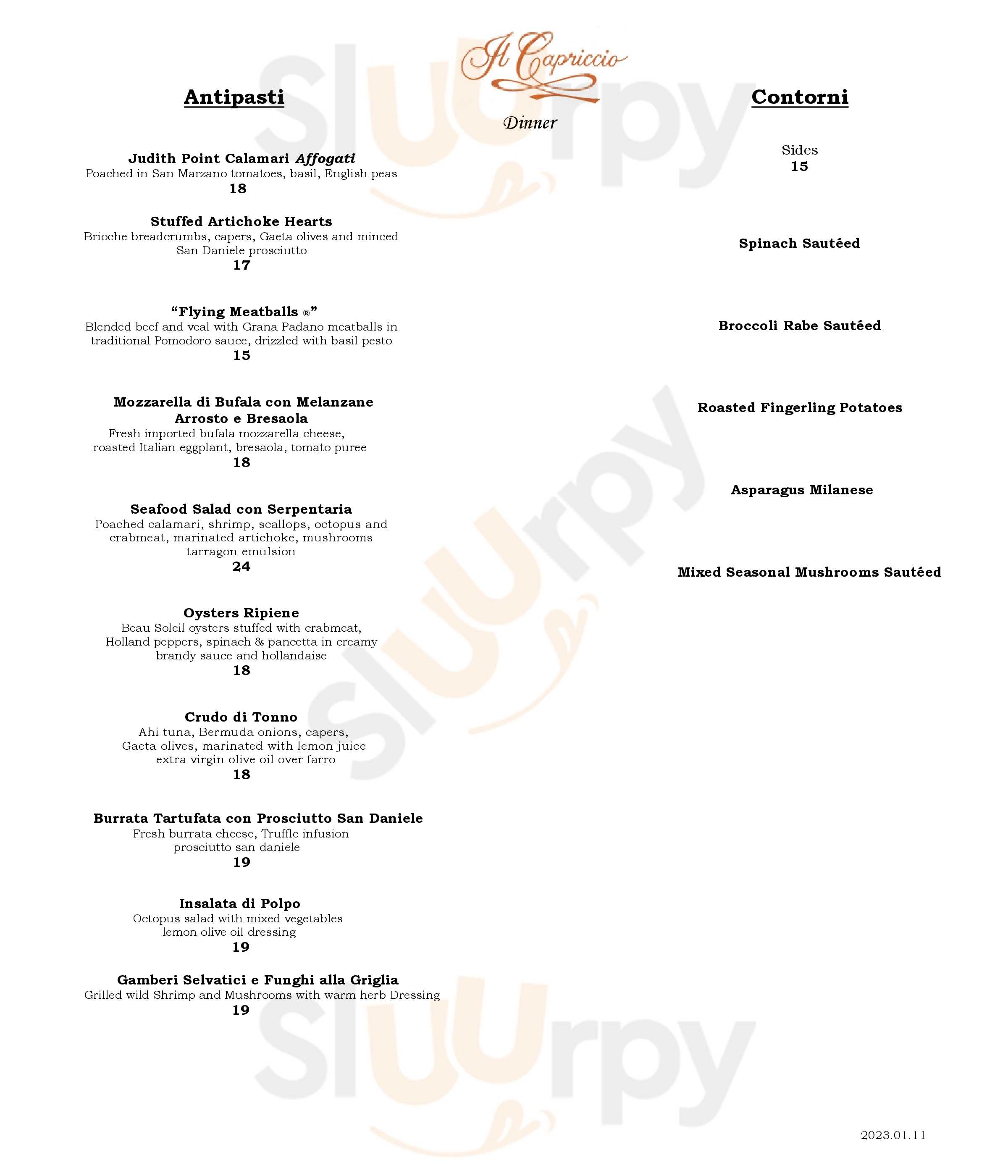 Il Capriccio Ristorante Whippany Menu - 1