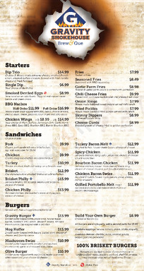 Gravity Smokehouse Brew & Que