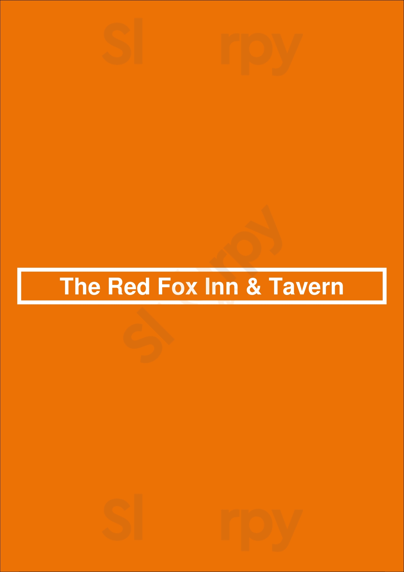 The Red Fox Inn & Tavern Middleburg Menu - 1