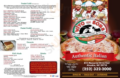 Vito And Sons Italian Restaurant And Pizzeria