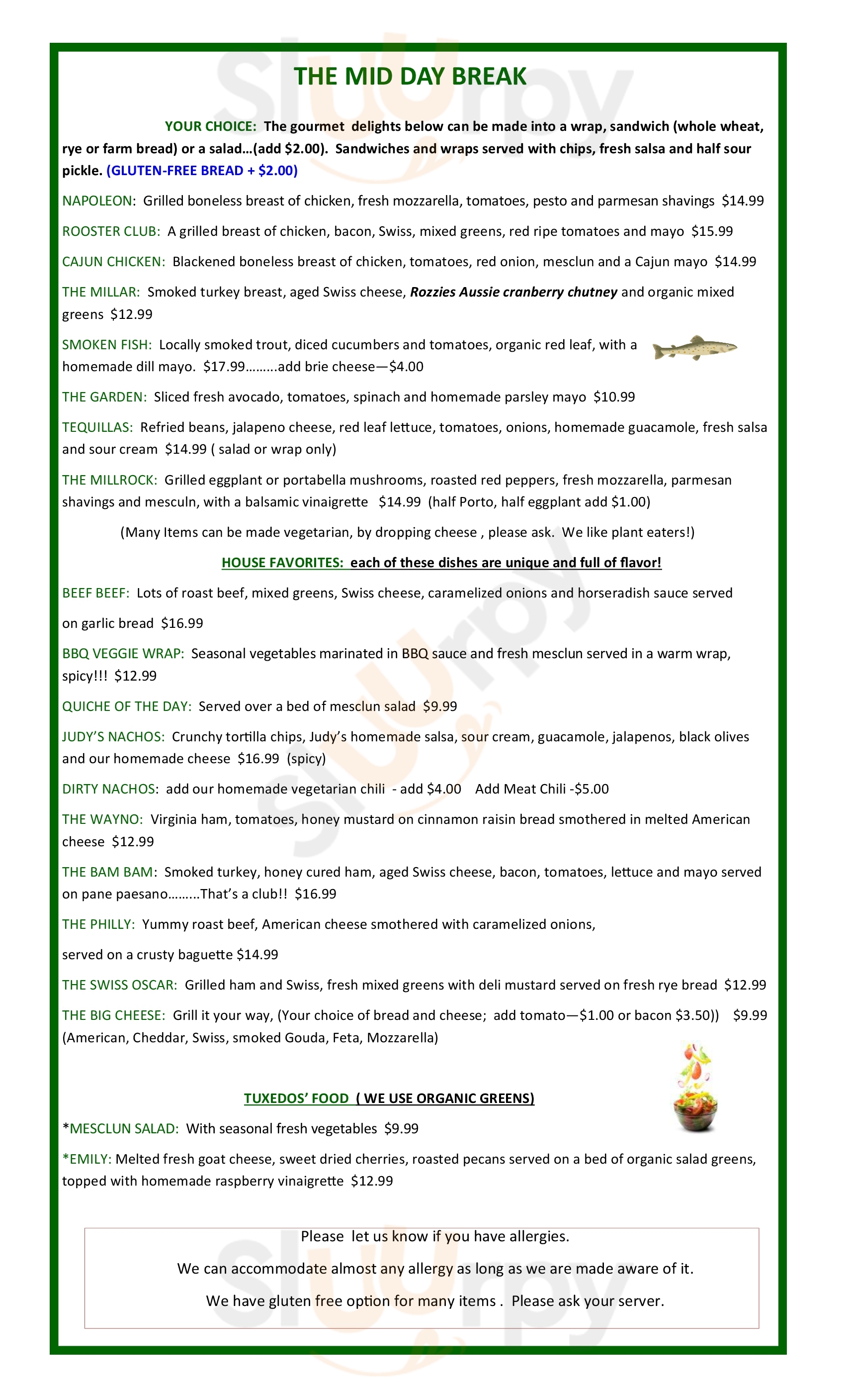 The Catskill Mountain Country Store And Restaurant Tannersville Menu - 1