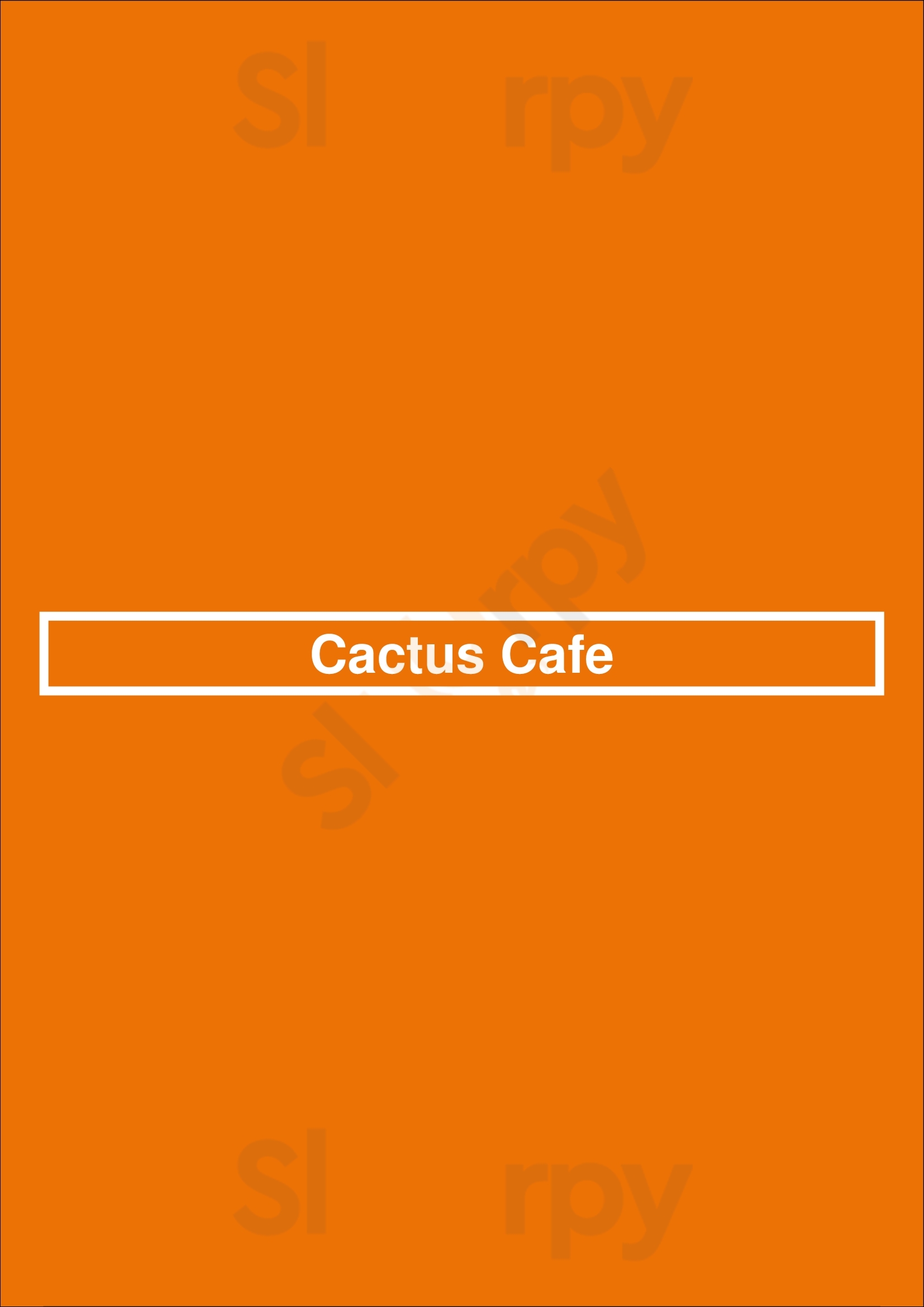 Cactus Cafe Sea Cliff Menu - 1