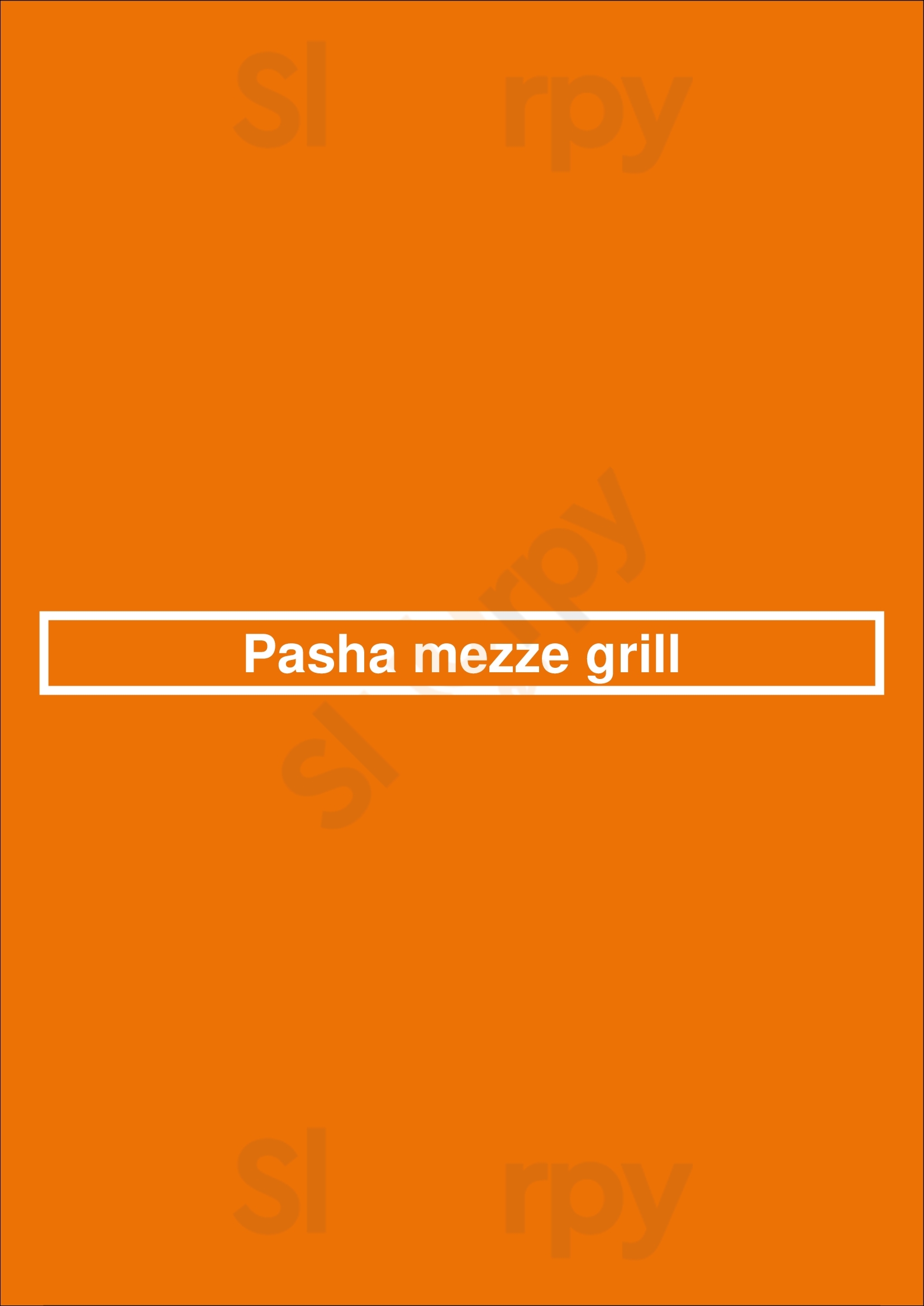 Pasha Mezze Grill Lake Hiawatha Menu - 1