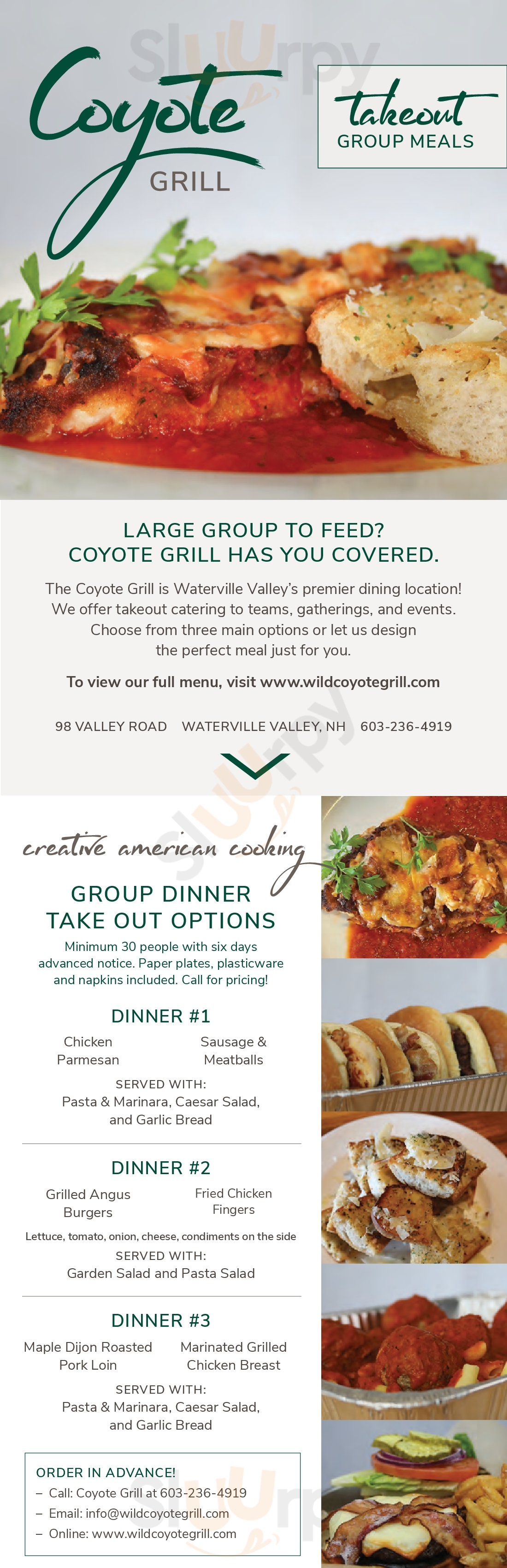 Coyote Grill Waterville Valley Menu - 1