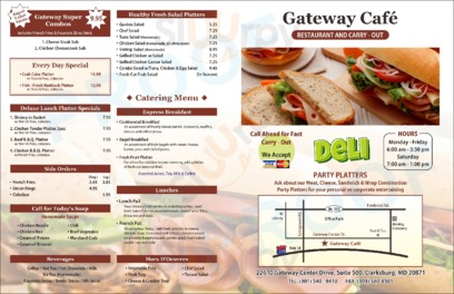 Gateway Cafe, Clarksburg