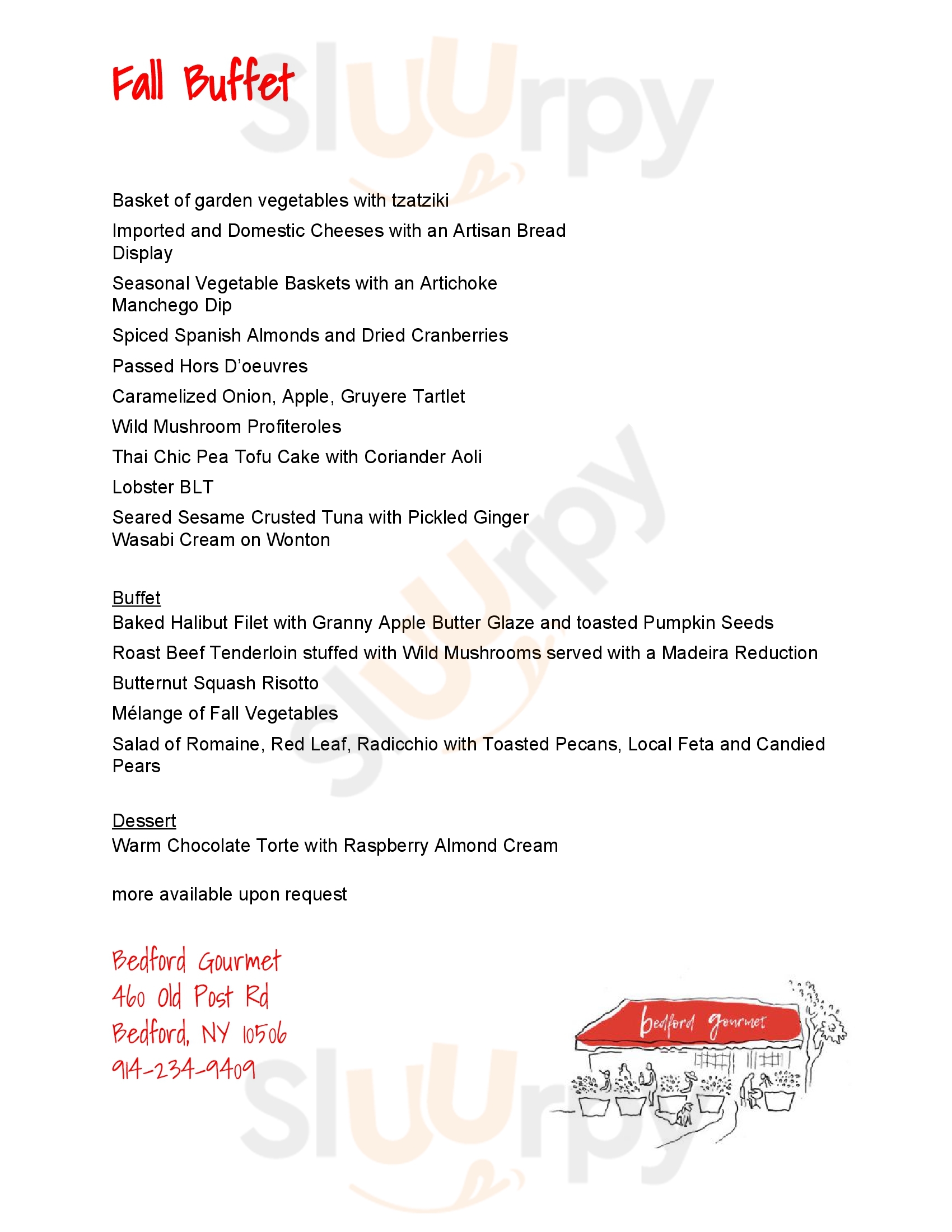 Main Menu - Bedford Gourmet