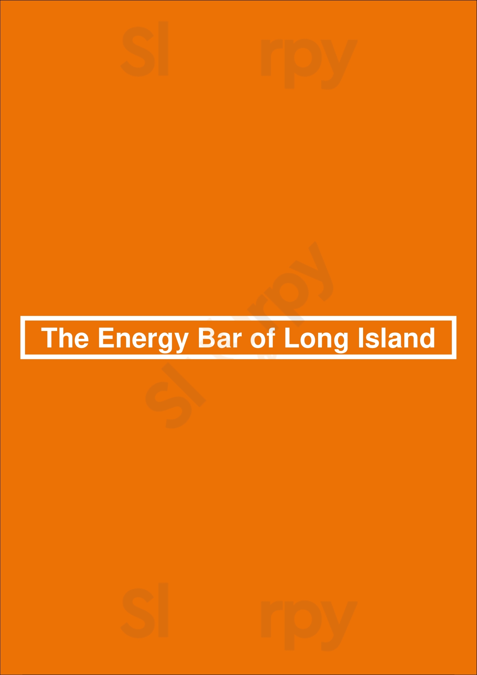 The Energy Bar Of Long Island North Massapequa Menu - 1