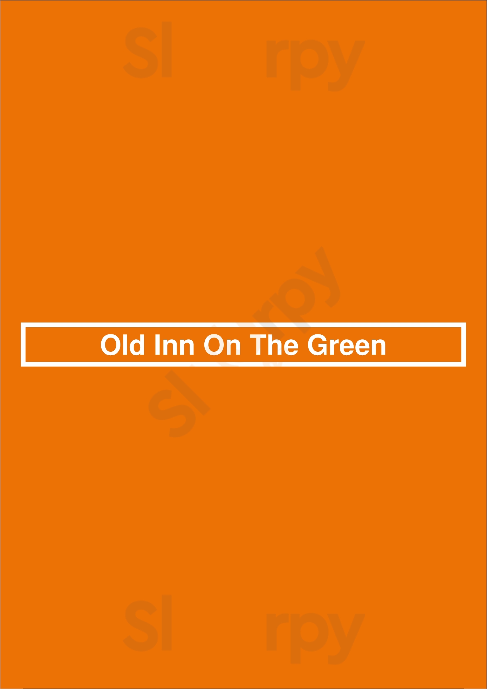 Old Inn On The Green New Marlborough Menu - 1