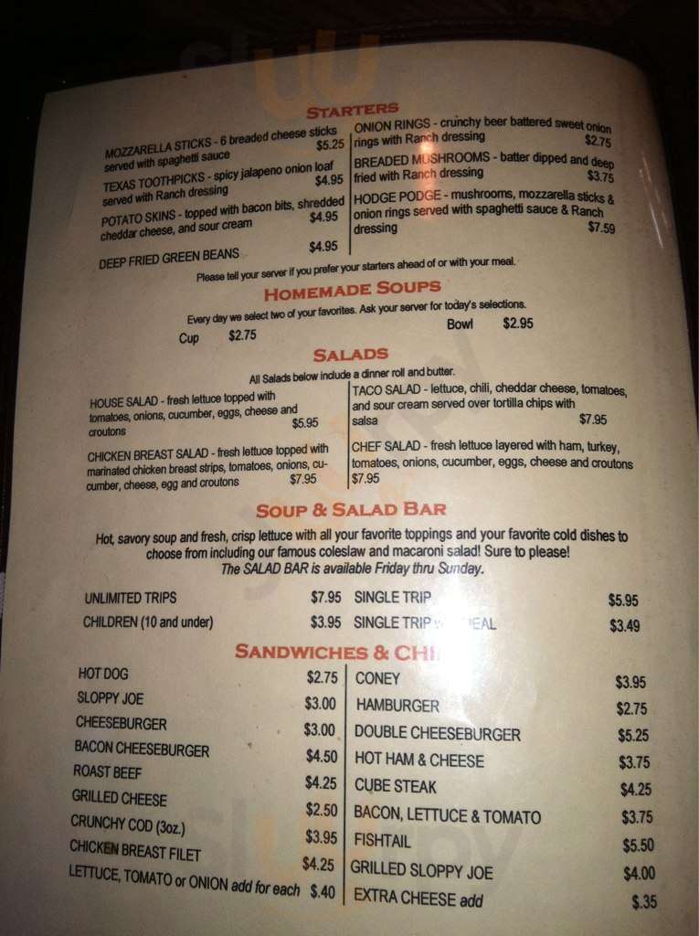 Peggy Sue's Steak And Ribs menù, Walhonding Food Sluurpy