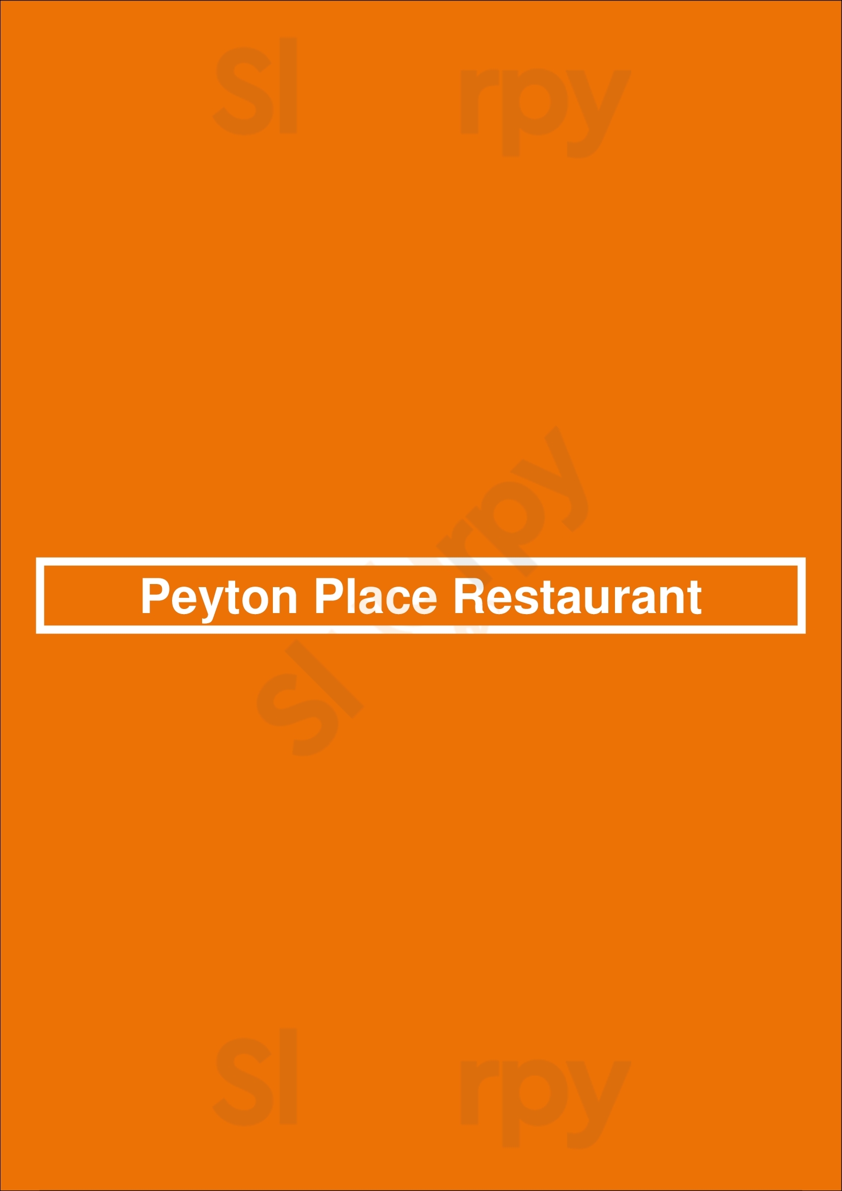 Peyton Place Restaurant Orford Menu - 1