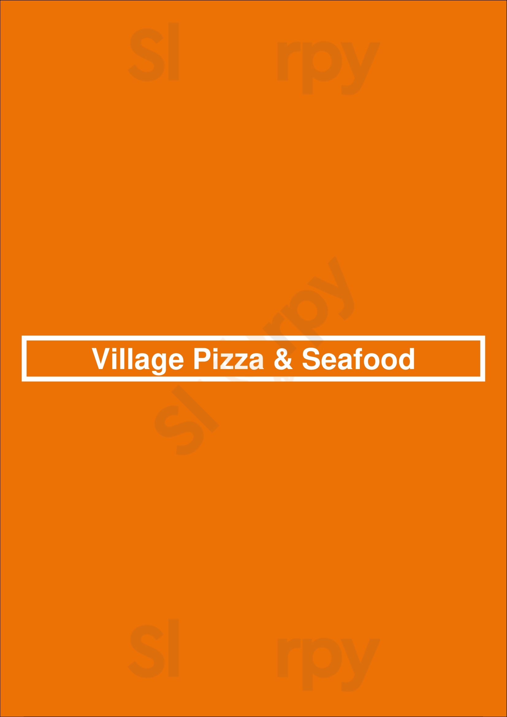 Main Menu - Village Pizza & Seafood